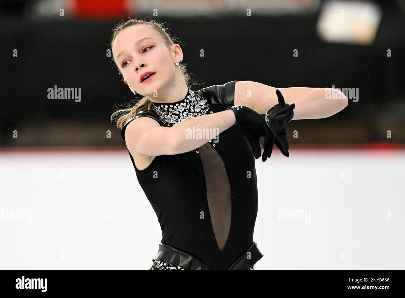 Nikola FOMCHENKOVA (LAT), during Junior Women Short Program, at the ISU World Junior Figure