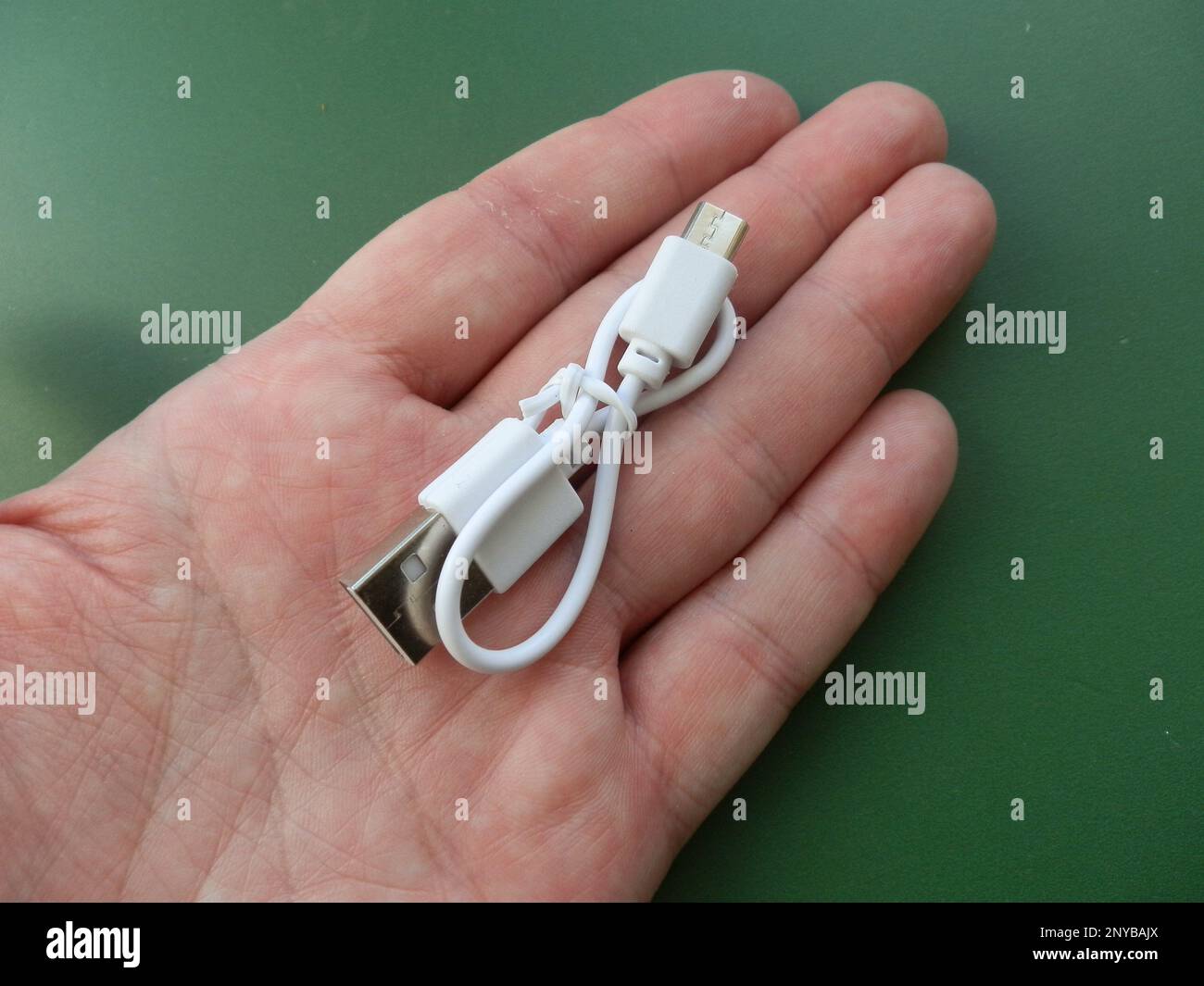 Accessory for smartphone and computer in the hand. Stock Photo