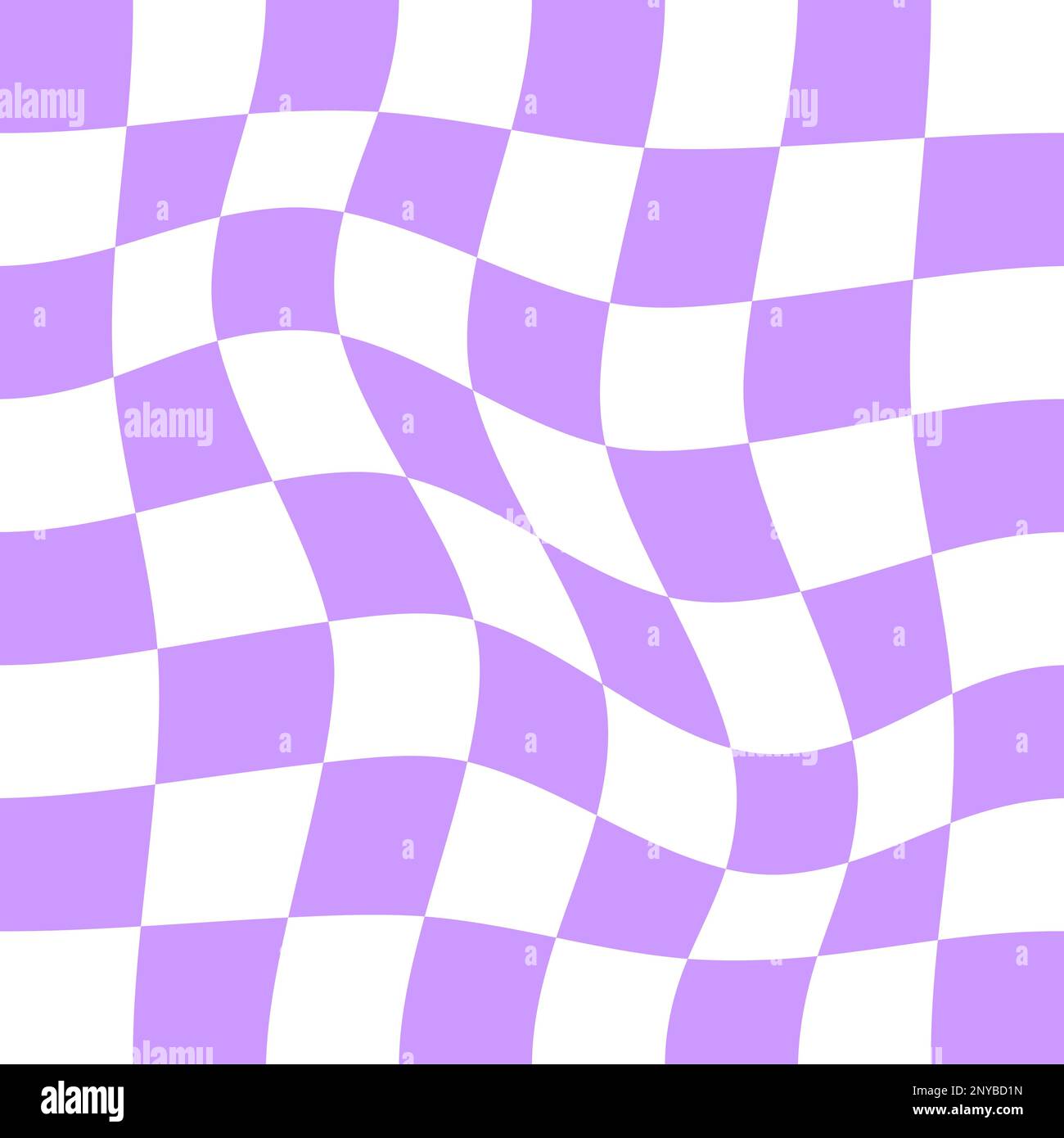 Distorted chessboard background. Checkered optical illusion