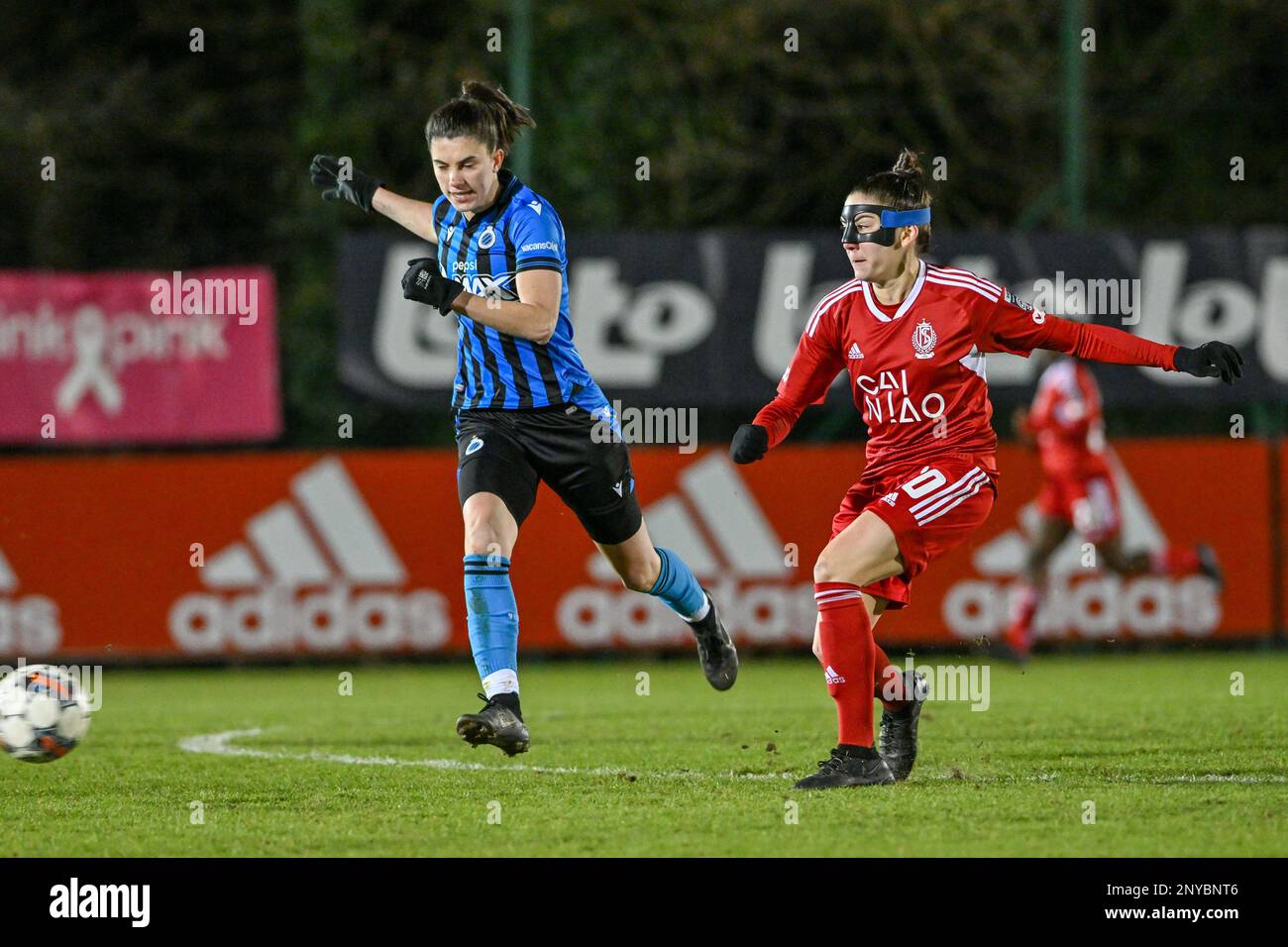 Liege, Belgium. 01st Mar, 2023. Febe Vanhaecke (3) of Brugge pictured