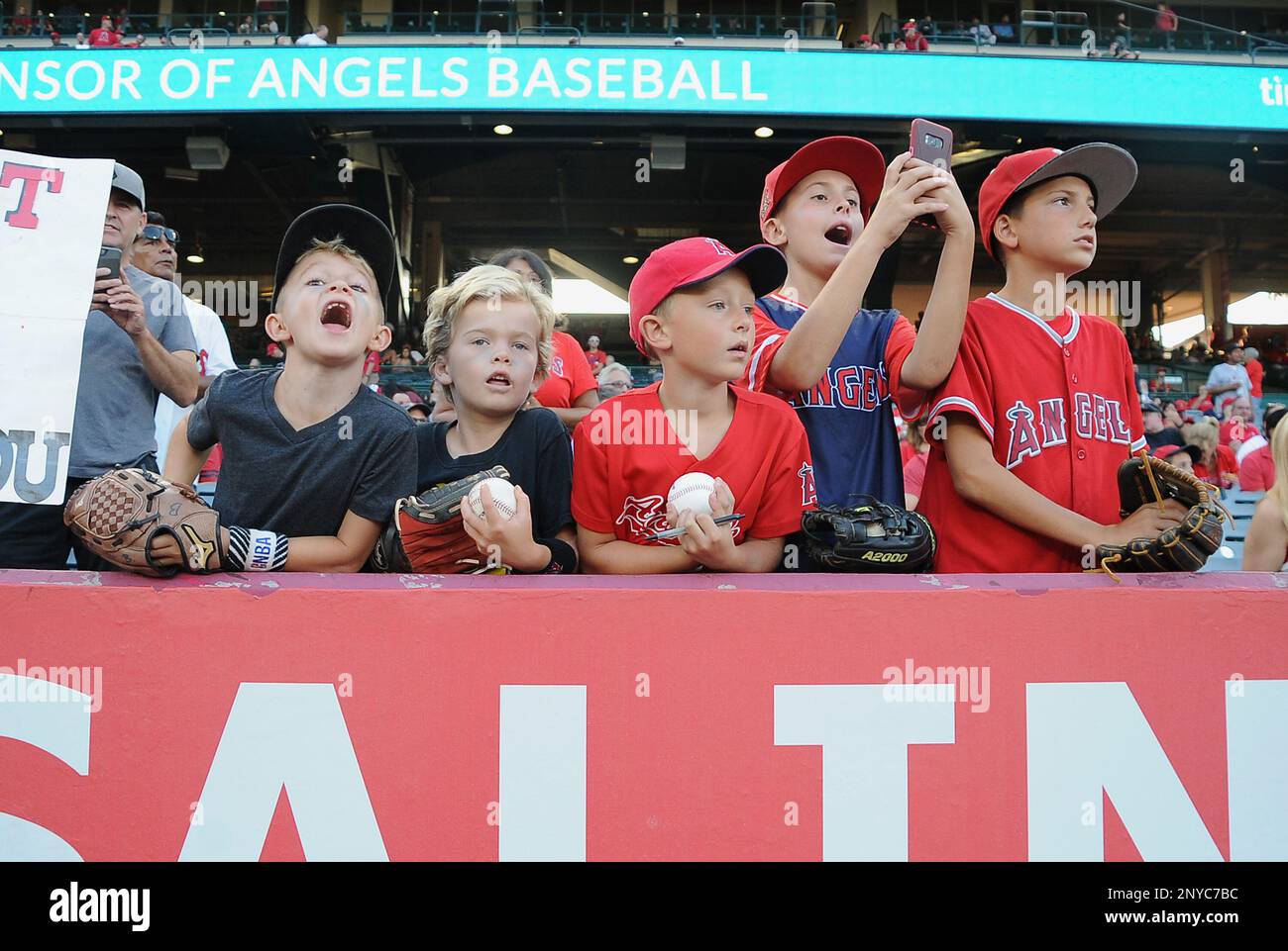 Youth Red Los Angeles Angels Icon Baseball T-Shirt