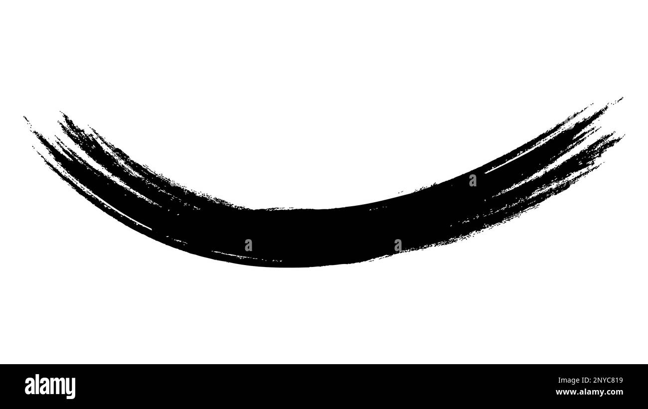 Logo brush stroke wave, spiral icon abstract, curved brush stroke Stock