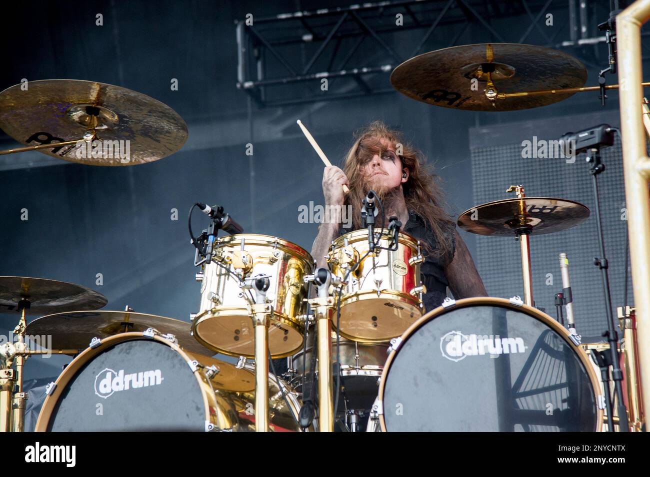 Tom Hane of In This Moment performs during the Rock On The Range