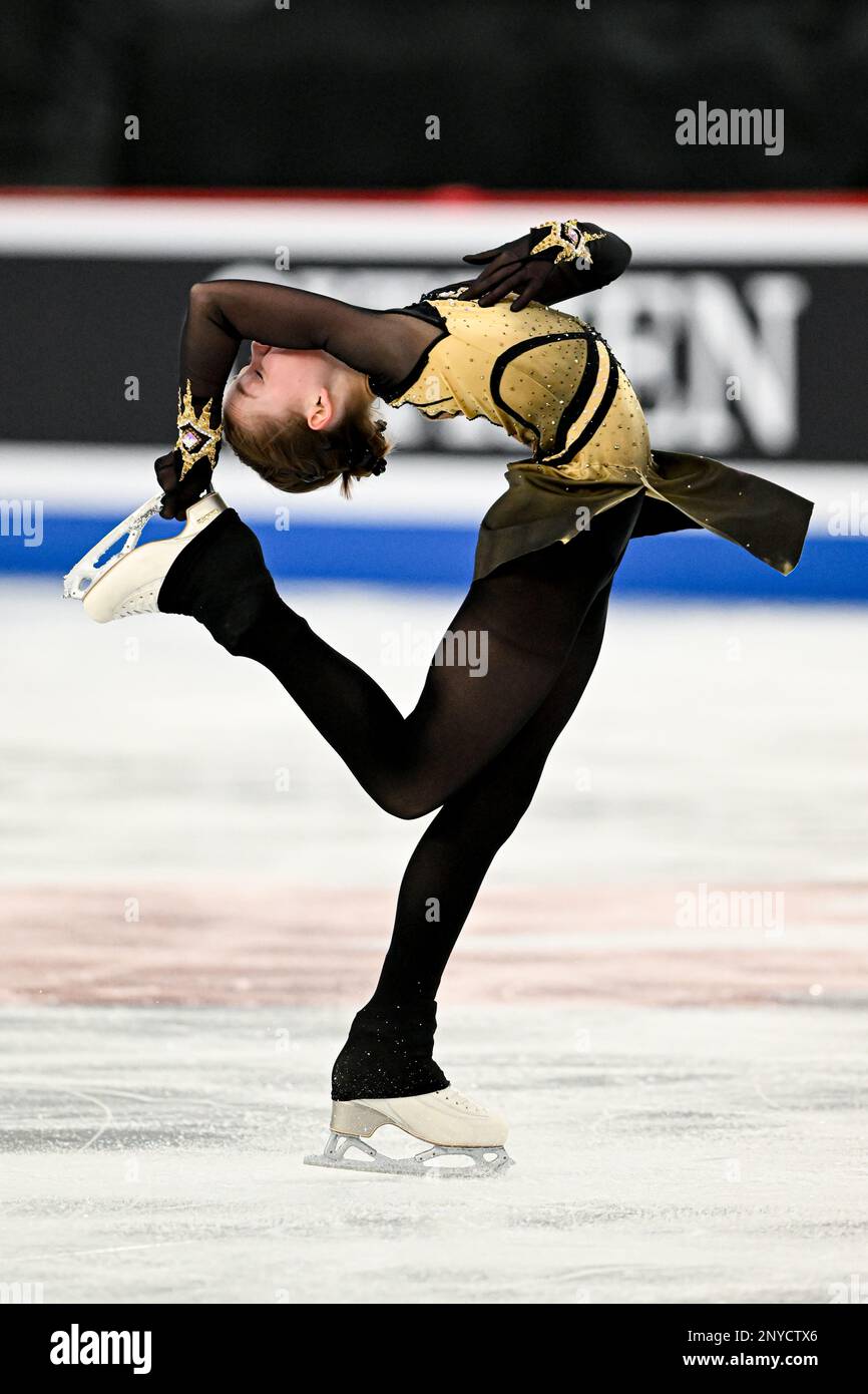 Olesya RAY (GER), during Junior Women Short Program, at the ISU World Junior Figure Skating