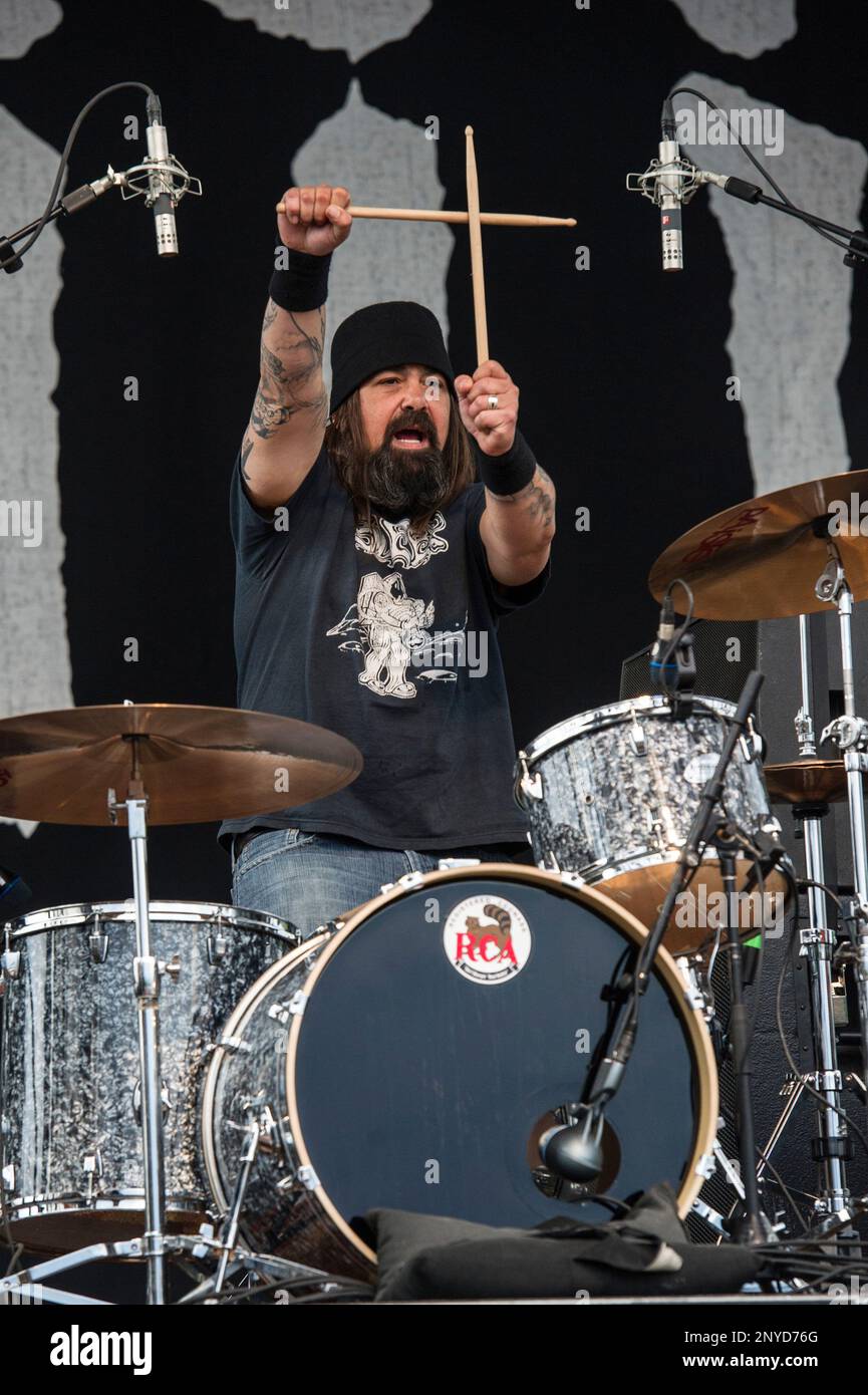 Jimmy Bower of Down performs during the Rock on the Range festival at