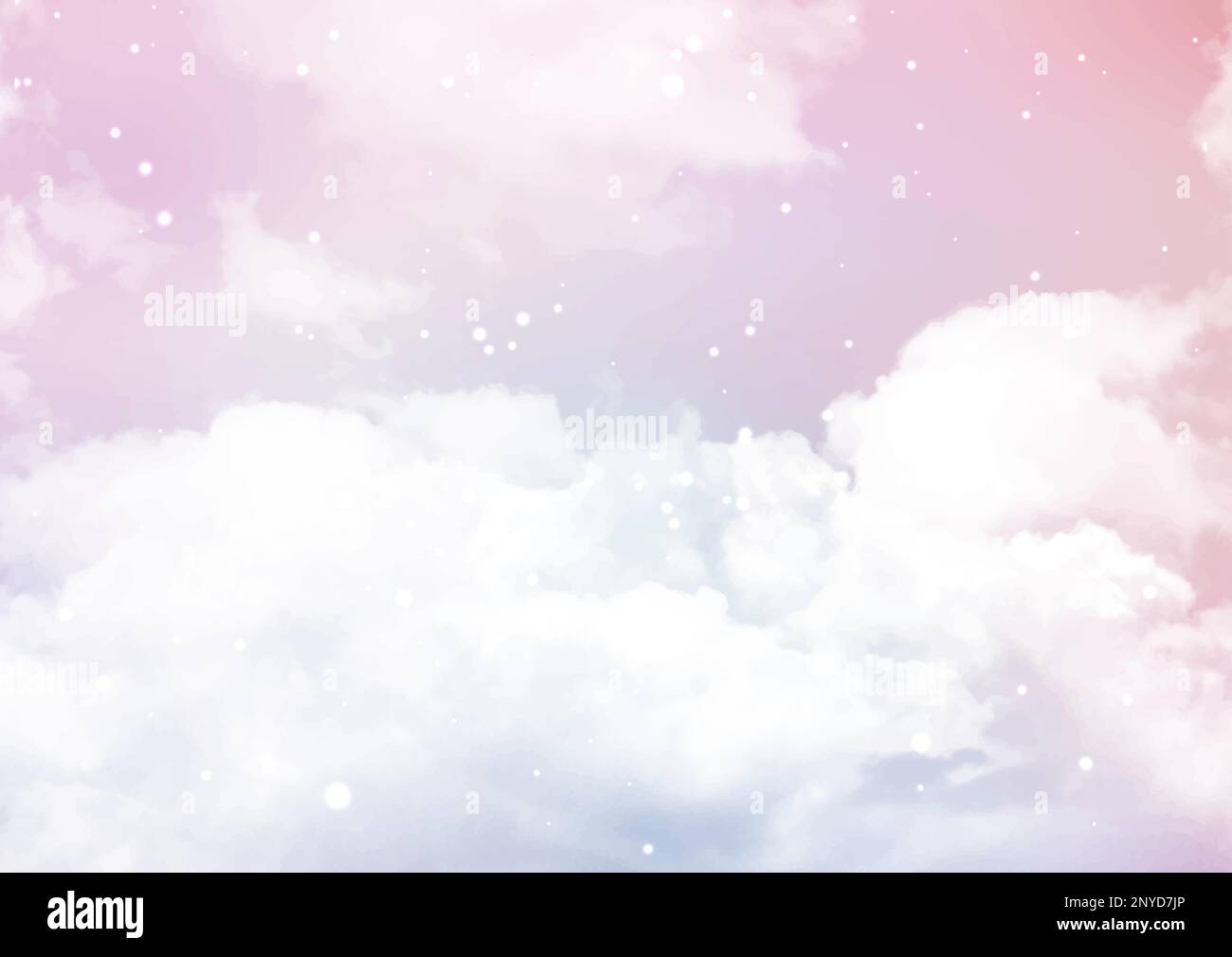 Abstract sky with sugar cotton candy clouds design Stock Vector Image ...