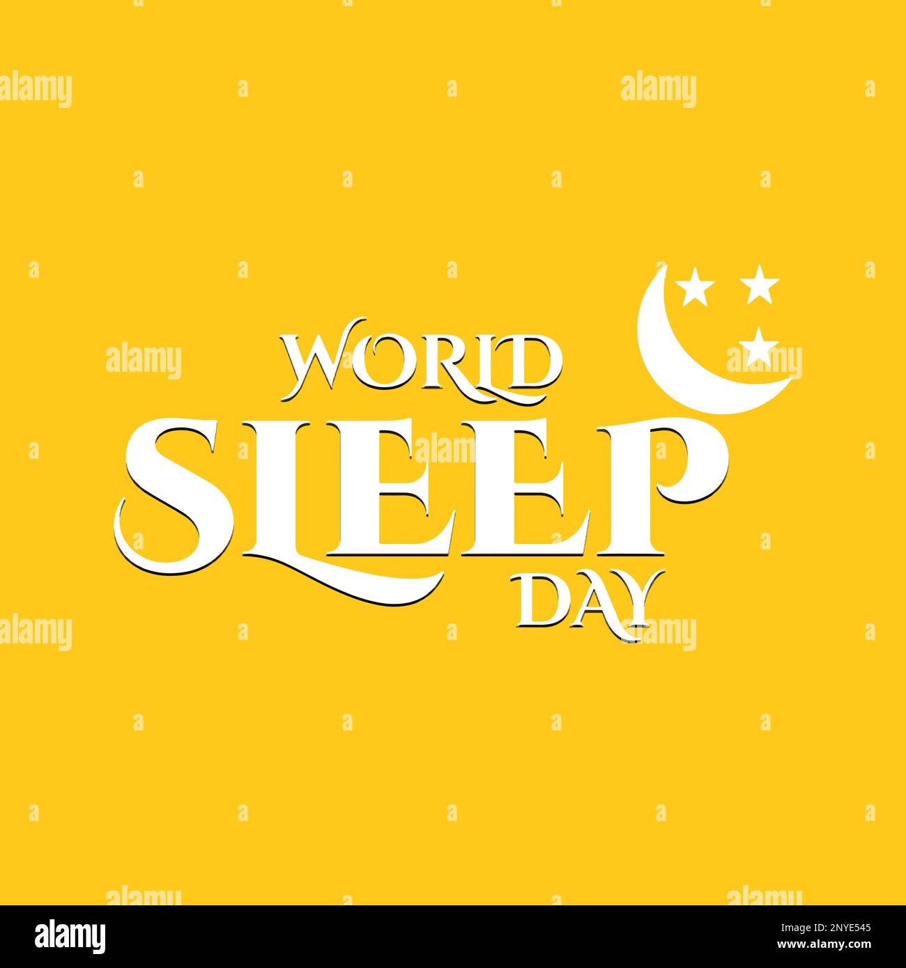 Vector illustration of a Background for World Sleep Day with typography