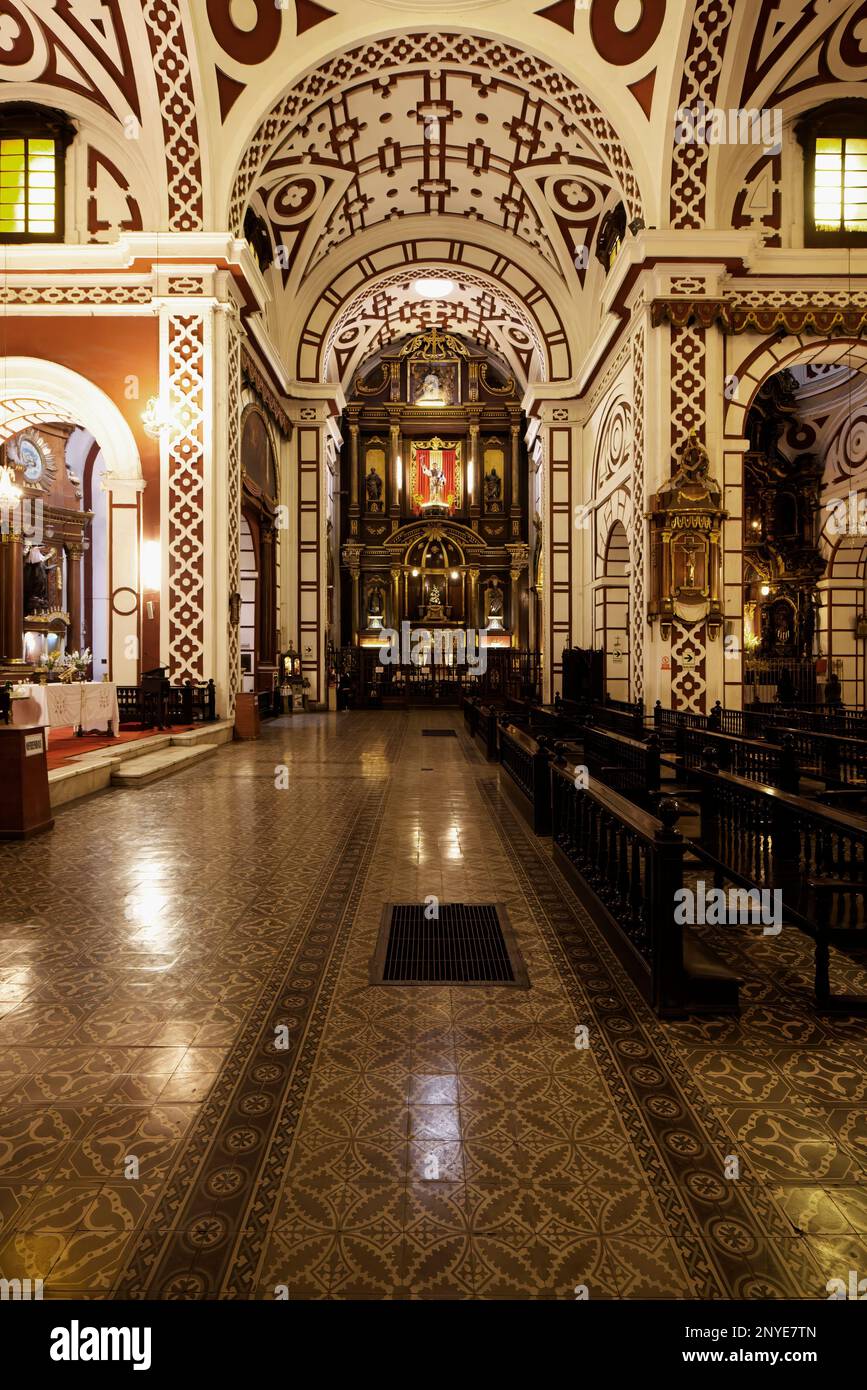 Basilica and Convent of San Francisco of Lima, Saint Francisco Solano Chapel, Lima, Peru Stock Photo