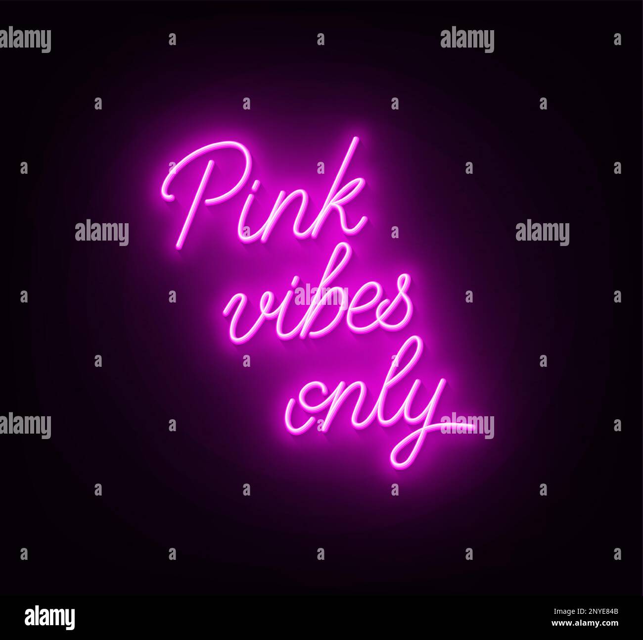 Pink Vibes Only neon sign on dark background Stock Vector Image & Art Alamy