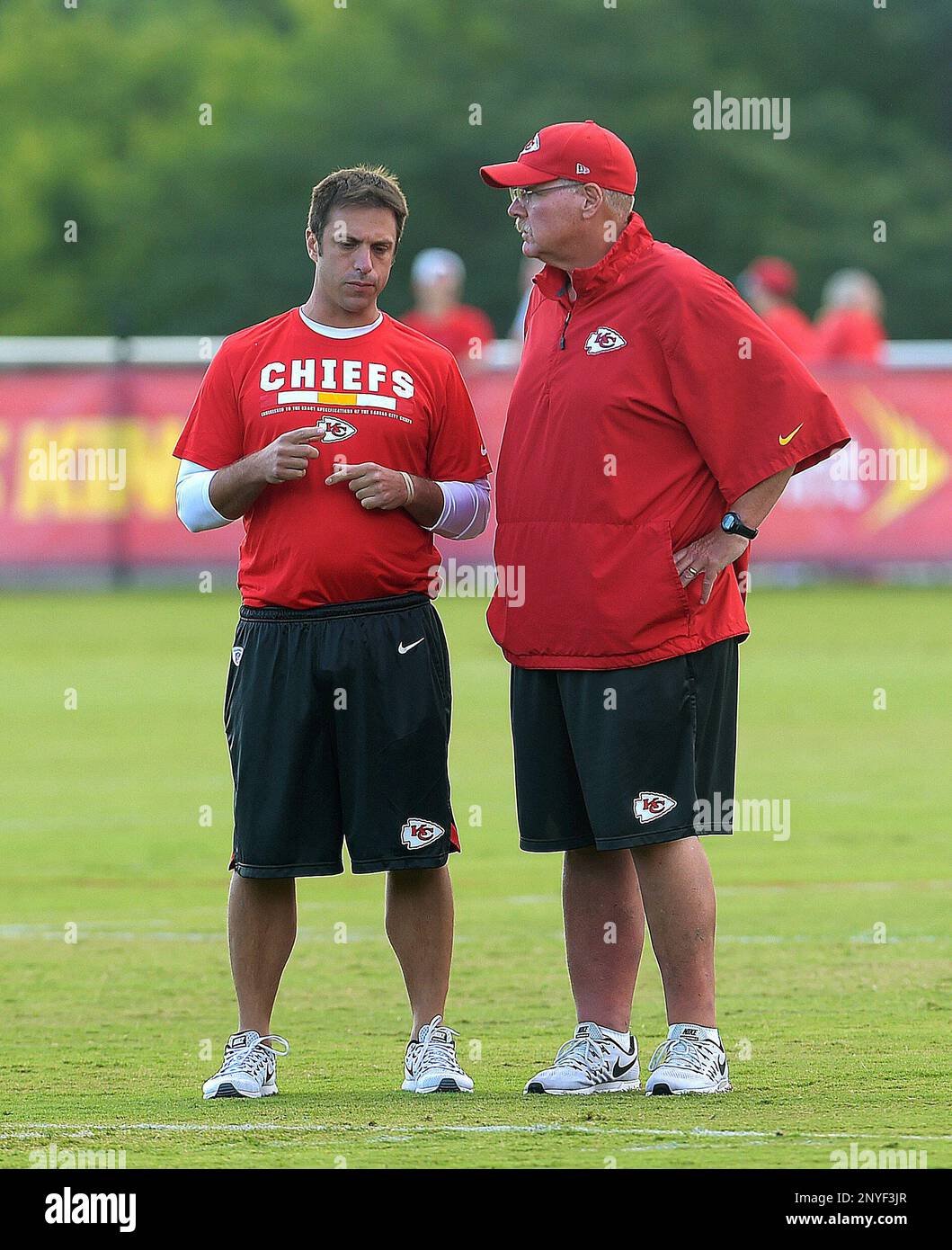 Kansas City Chiefs General Manager Brett Veach Talks With Coach Andy ...