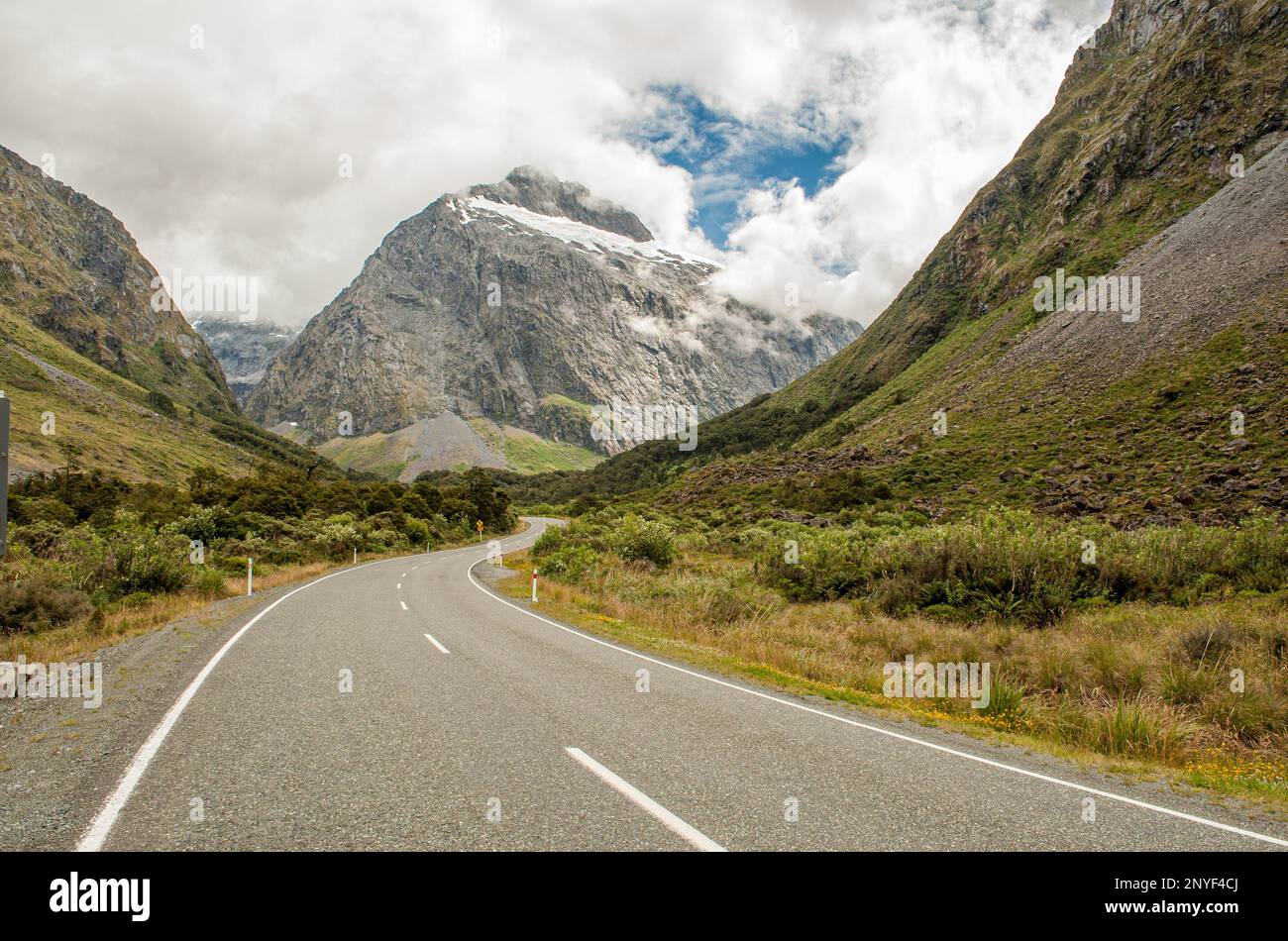 View from the Milford Road between Te Anau and Milford Sound. This is one of the most scenic