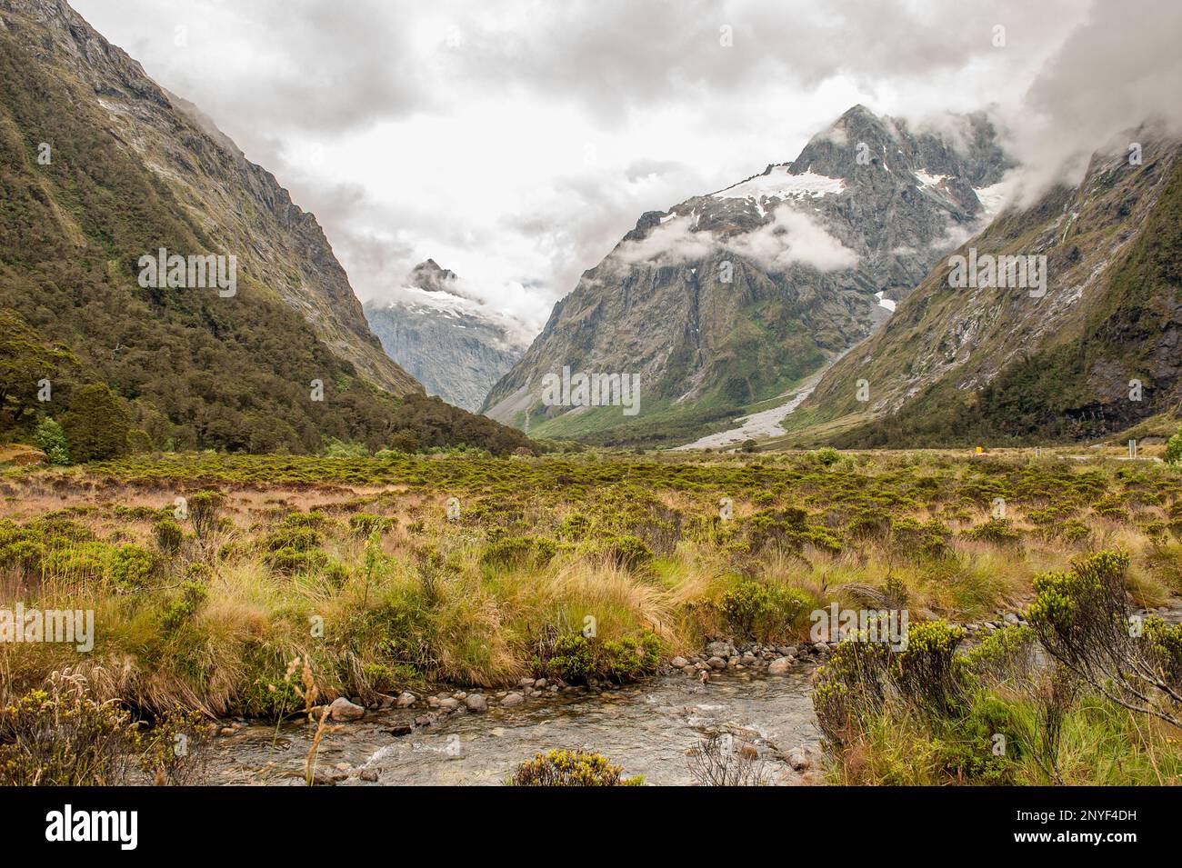 View from the Milford Road between Te Anau and Milford Sound. This is one of the most scenic