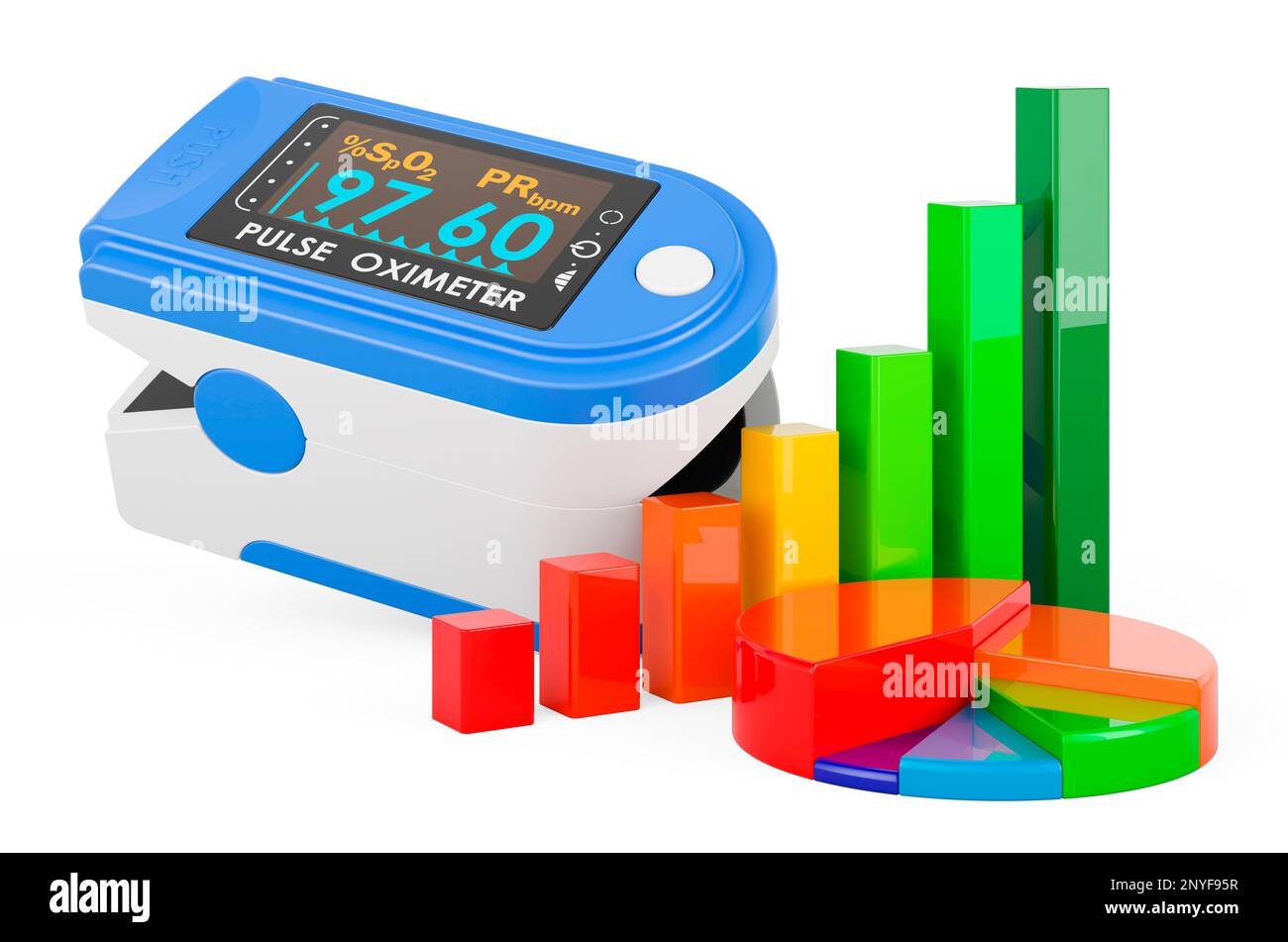 Portable Pulse Oximetry, pulse oximeter fingertip with growth bar graph