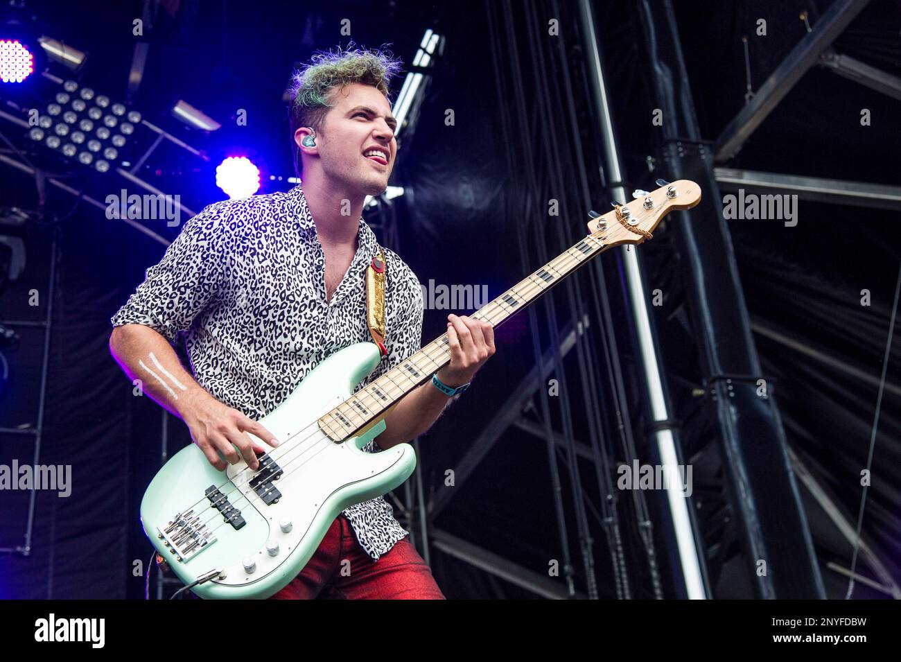 Kevin Ray of Walk the Moon performs during the Firefly Music Festival ...