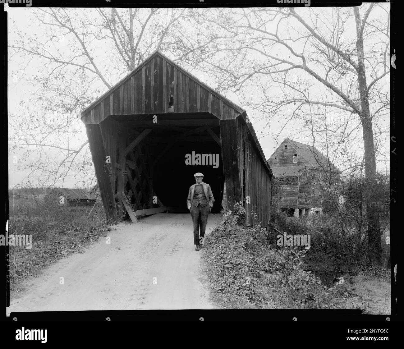 Covered Bridge, Trent's Mills, Buckingham County, Virginia. Carnegie ...