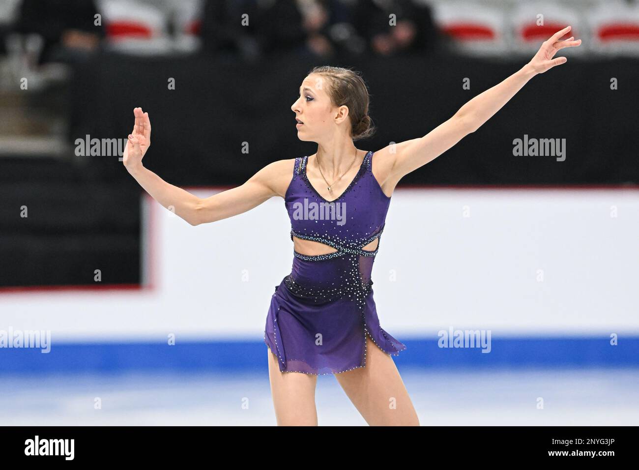 Livia KAISER (SUI), during Junior Women Short Program, at the ISU World