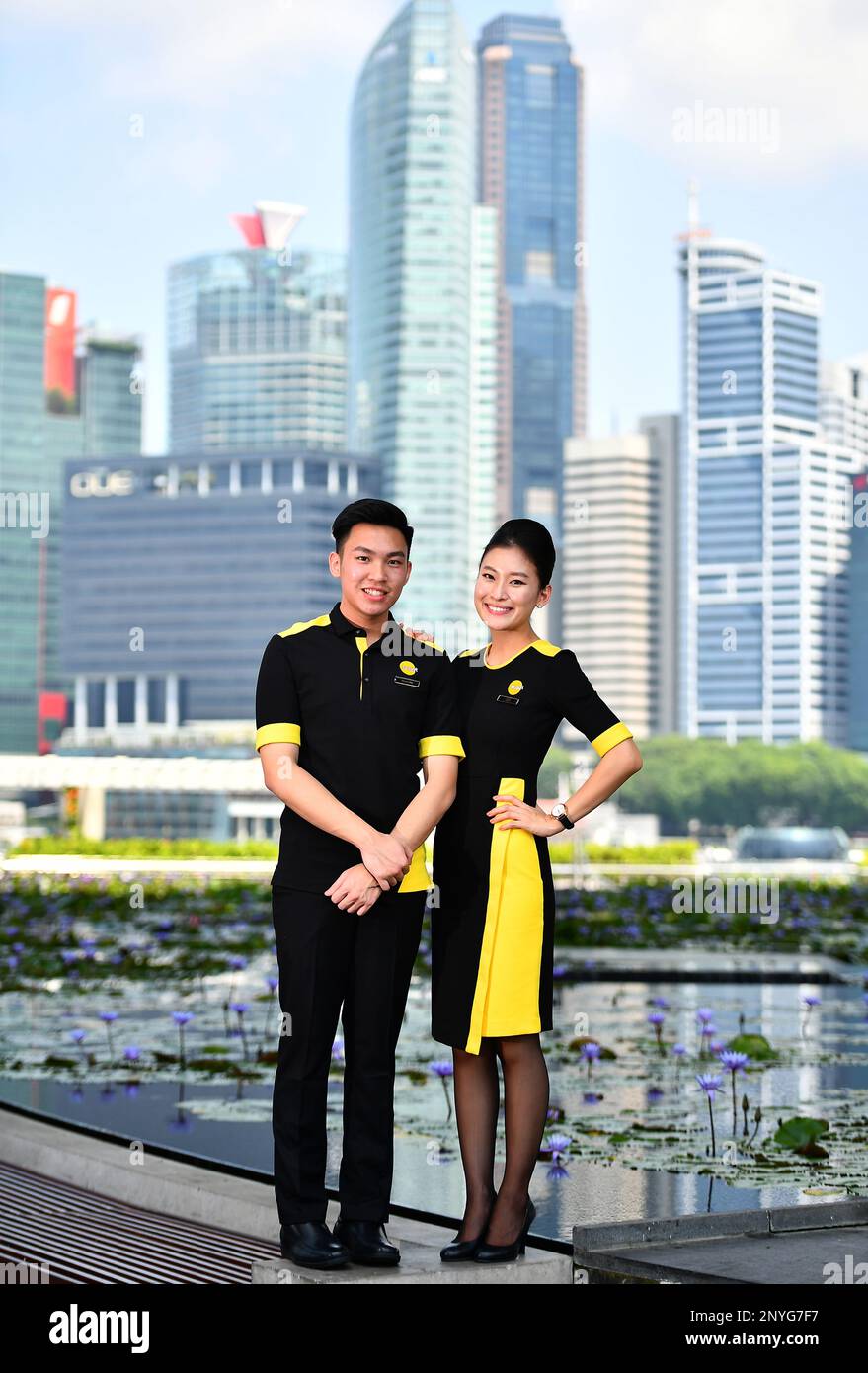 Wee Gim Shawn, (left) 20, and Shin Heeja, 26, both Scoot cabin crews