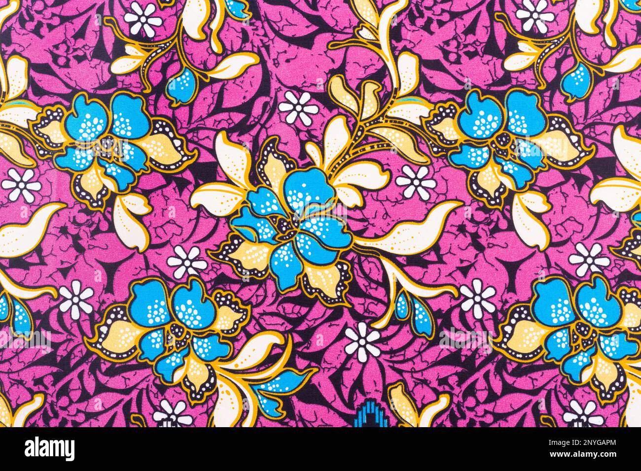 Beautiful of art Malaysian and Indonesian Batik Pattern Stock Photo