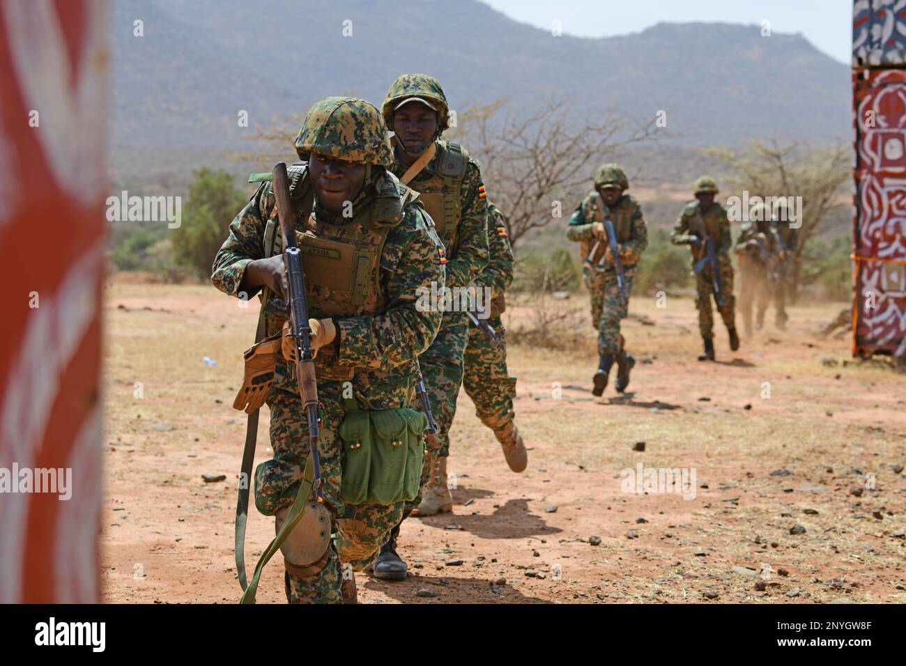 Uganda People s Defence Force Soldiers Tactically Move To Take Cover 