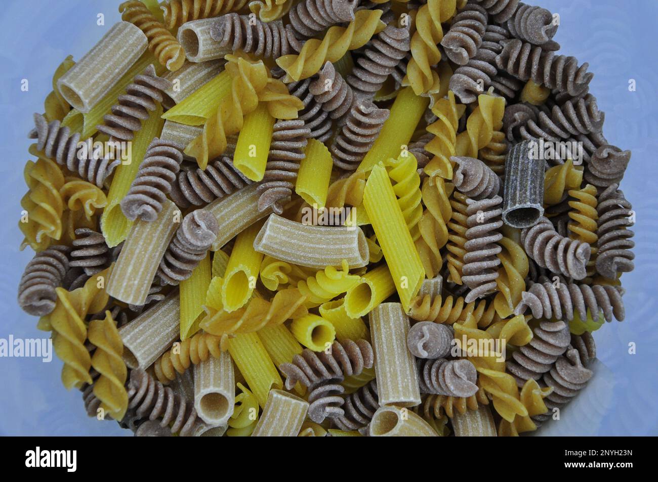different types of pasta in the studio Stock Photo