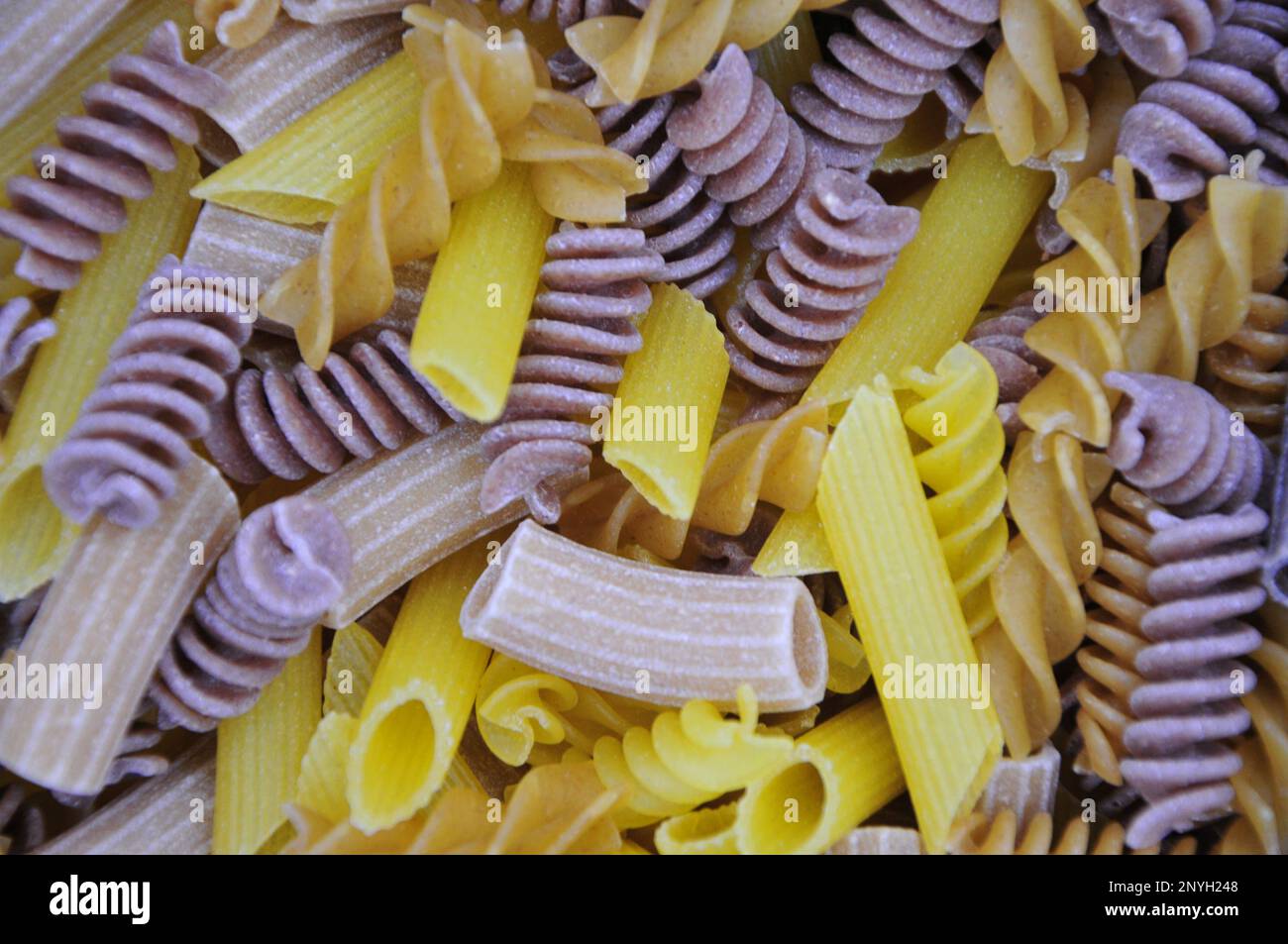 different types of pasta in the studio Stock Photo