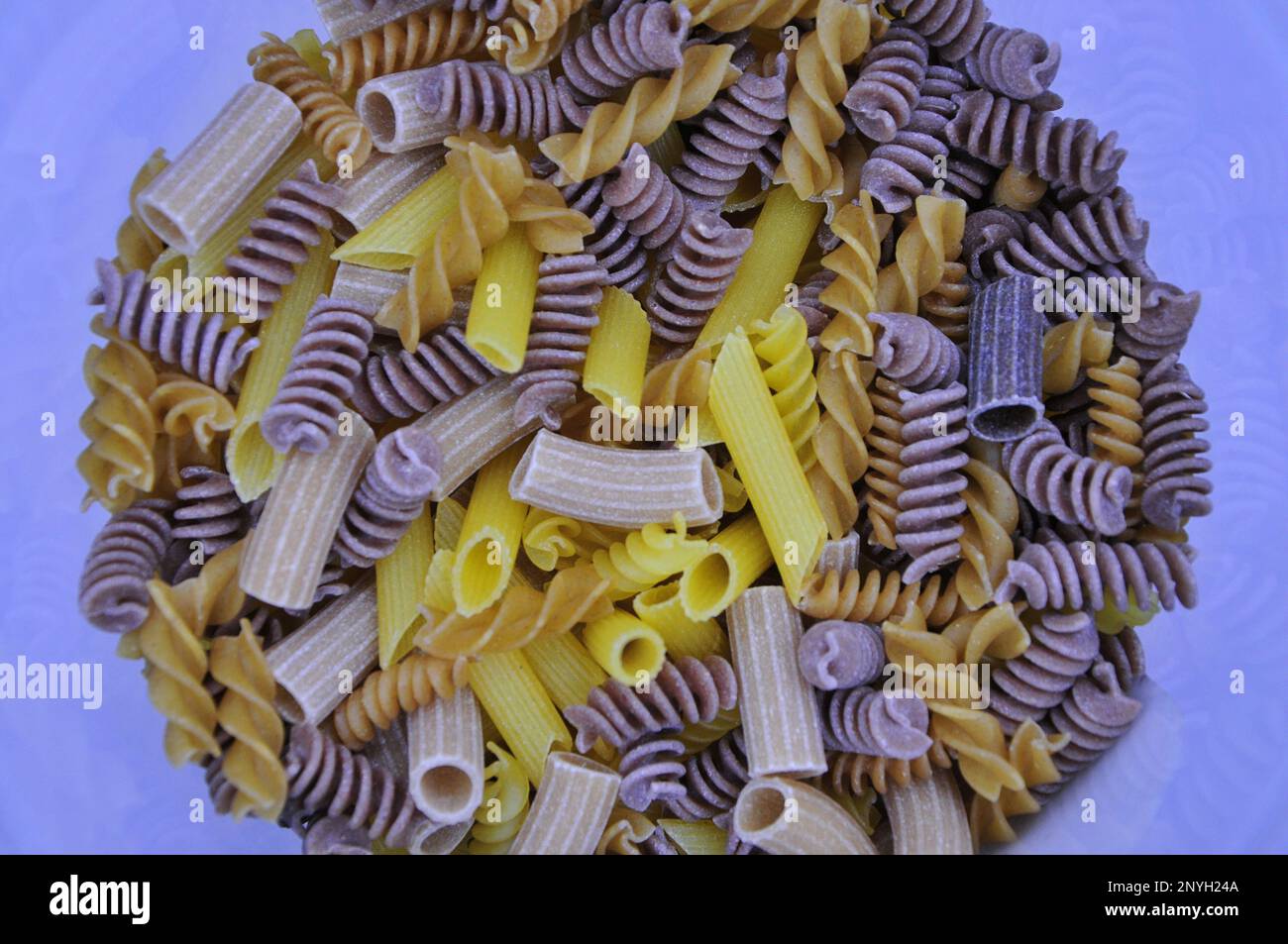 different types of pasta in the studio Stock Photo