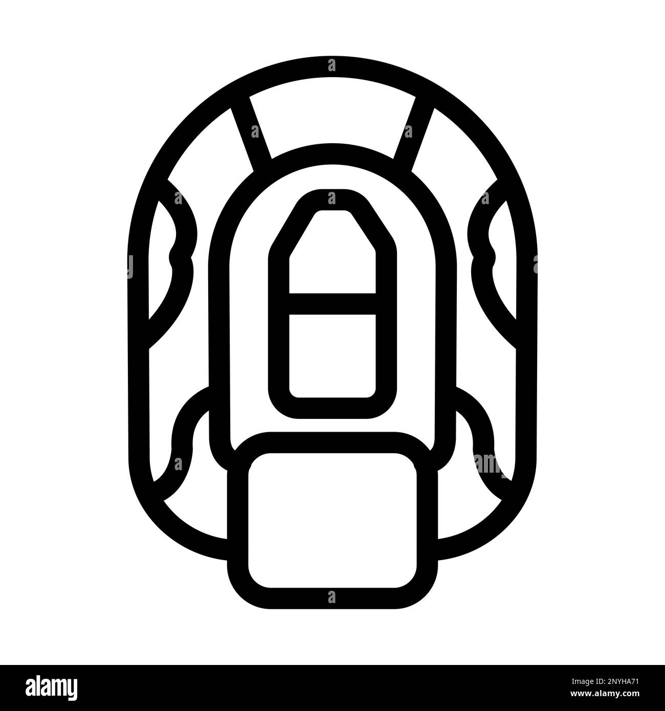 Dinghy Thick Line Icon Stock Photo Alamy