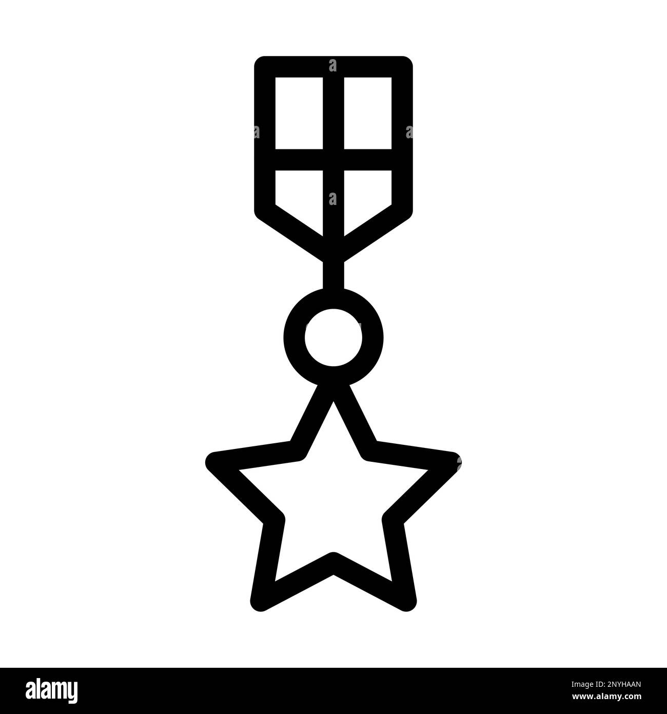 Medal Of Honor Thick Line Icon Stock Photo Alamy