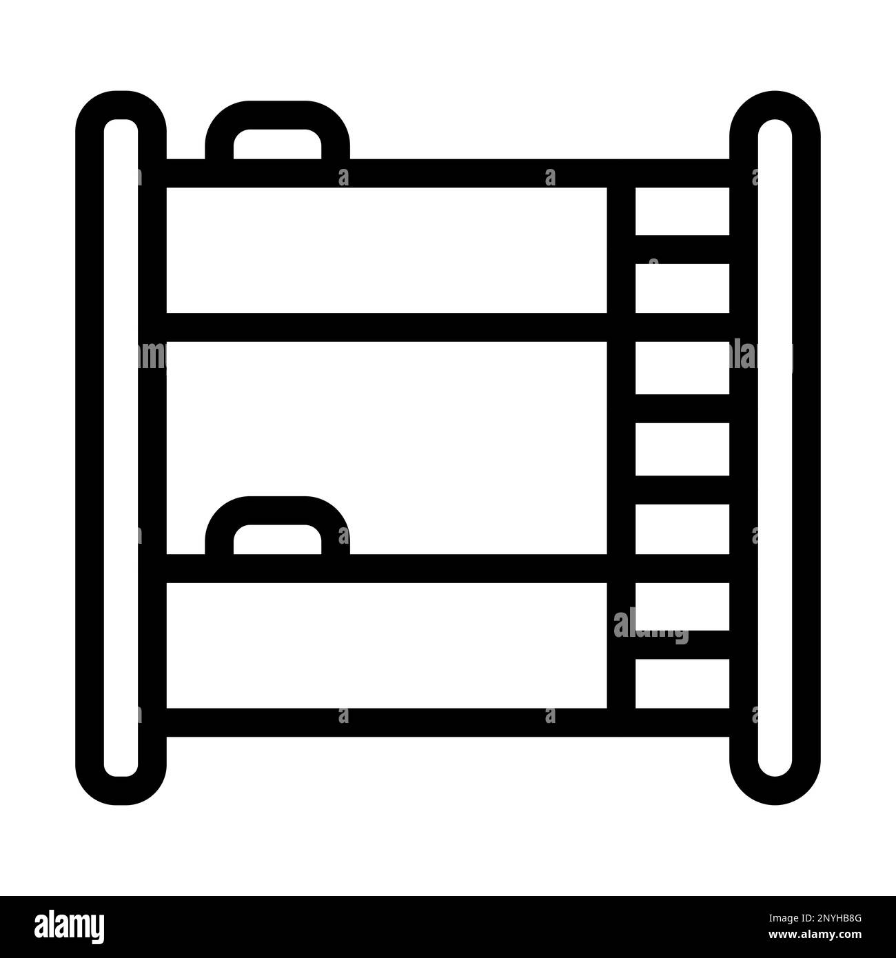 Bunk Bed Thick Line Icon Stock Photo