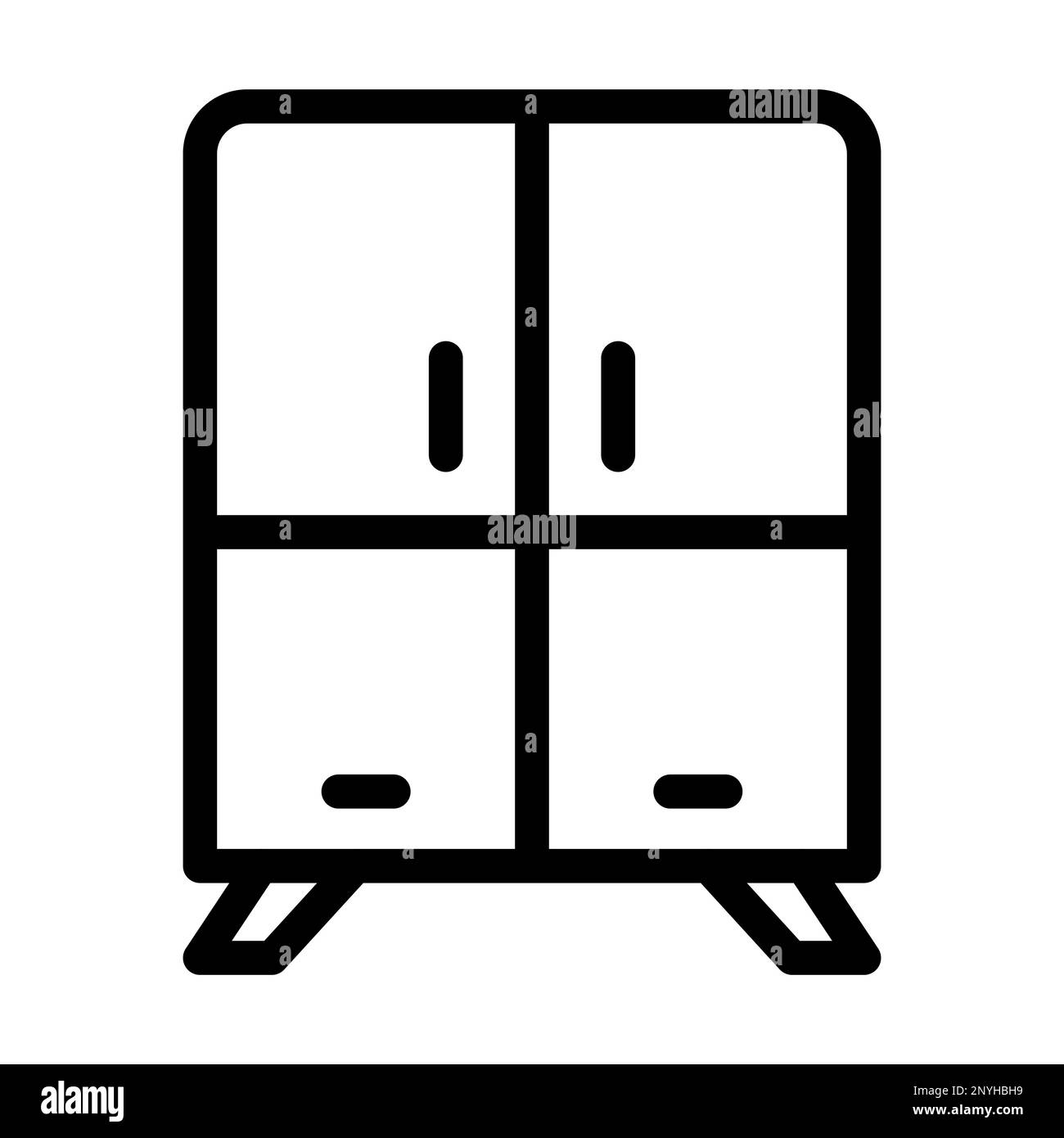 Cabinet Thick Line Icon Stock Photo
