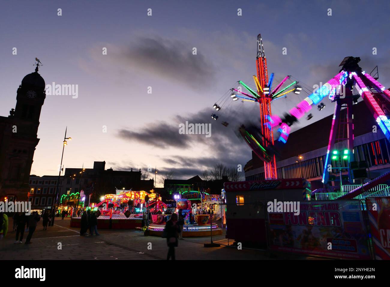 Derby City fair in the market place February 2023 Stock Photo