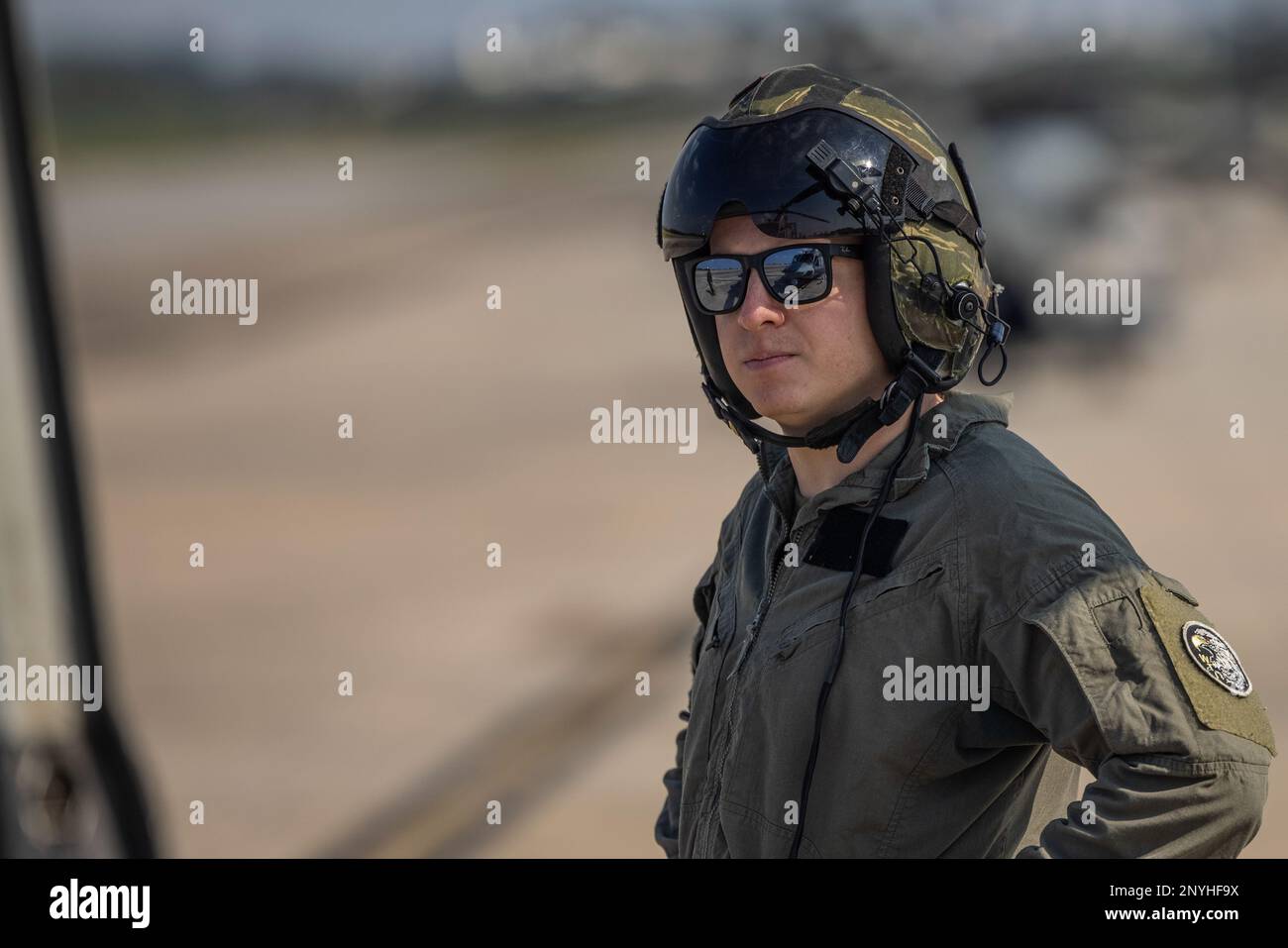 U.S. Marine Corps Sgt. Dane Robison, a UH1Y Venom crew chief with