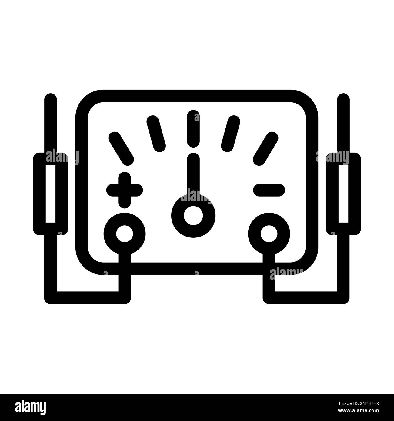 Voltage Indicator Thick Line Icon Stock Photo Alamy