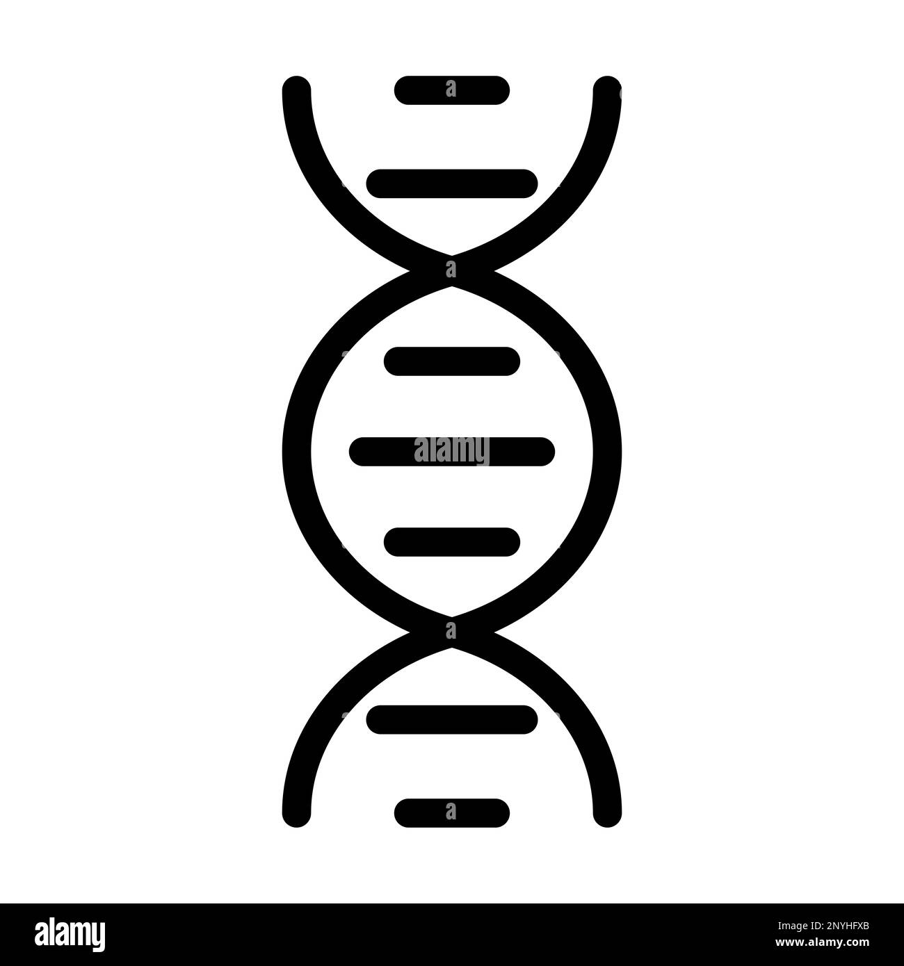 DNA Thick Line Icon Stock Photo - Alamy