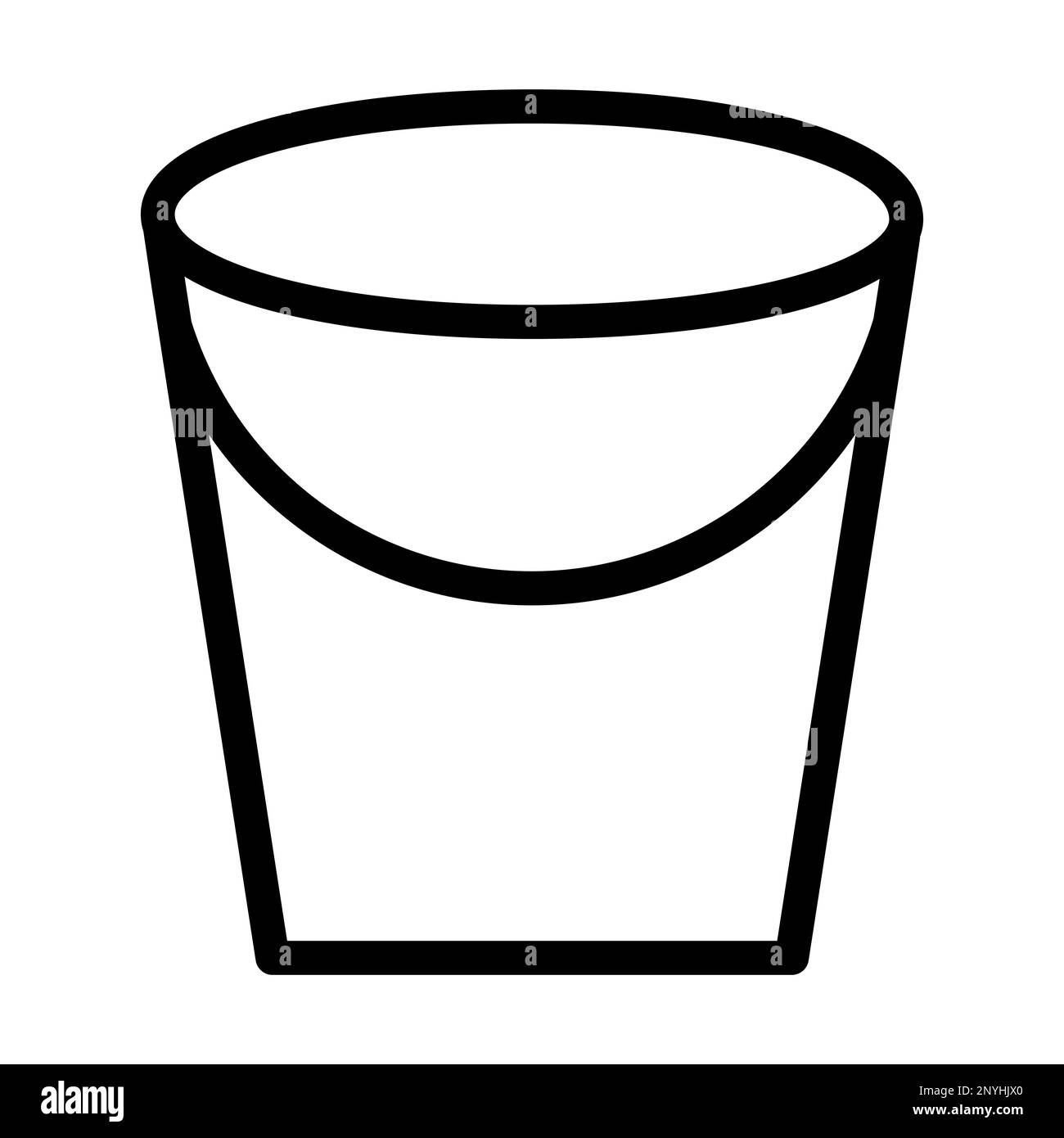 Water Bucket Thick Line Icon Stock Photo Alamy