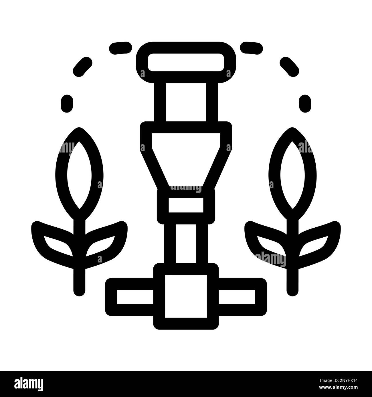 Irrigation System Thick Line Icon Stock Photo