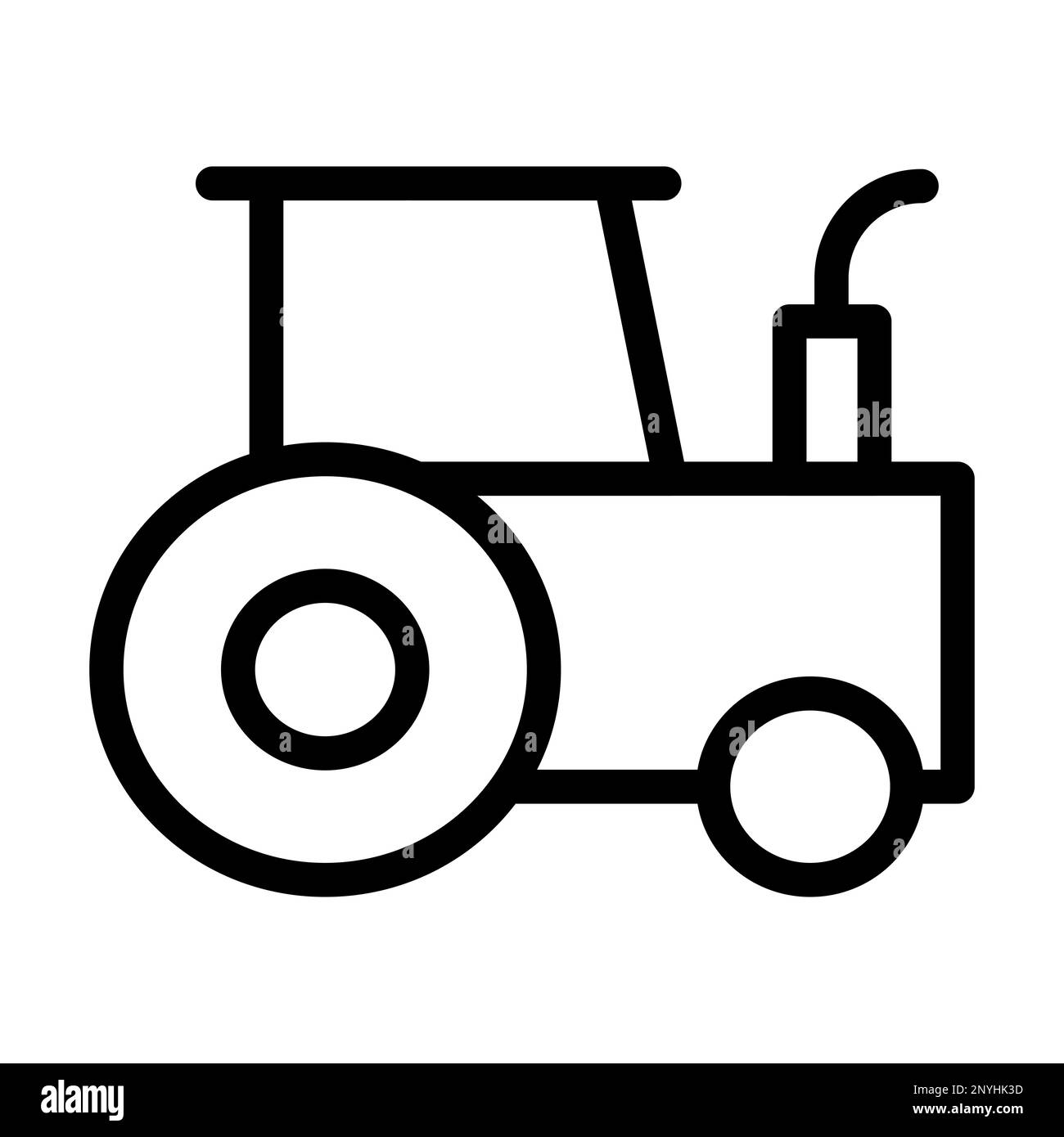 Tractor Thick Line Icon Stock Photo - Alamy