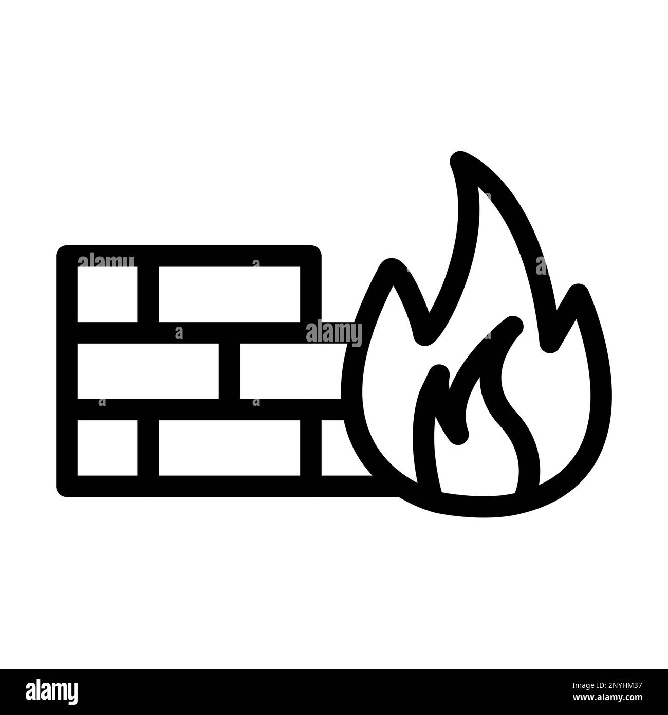Firewall Thick Line Icon Stock Photo Alamy