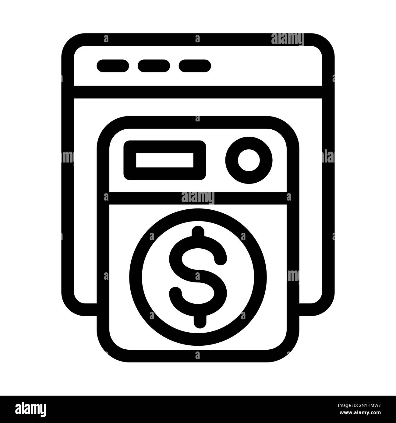 Money Laundering Thick Line Icon Stock Photo