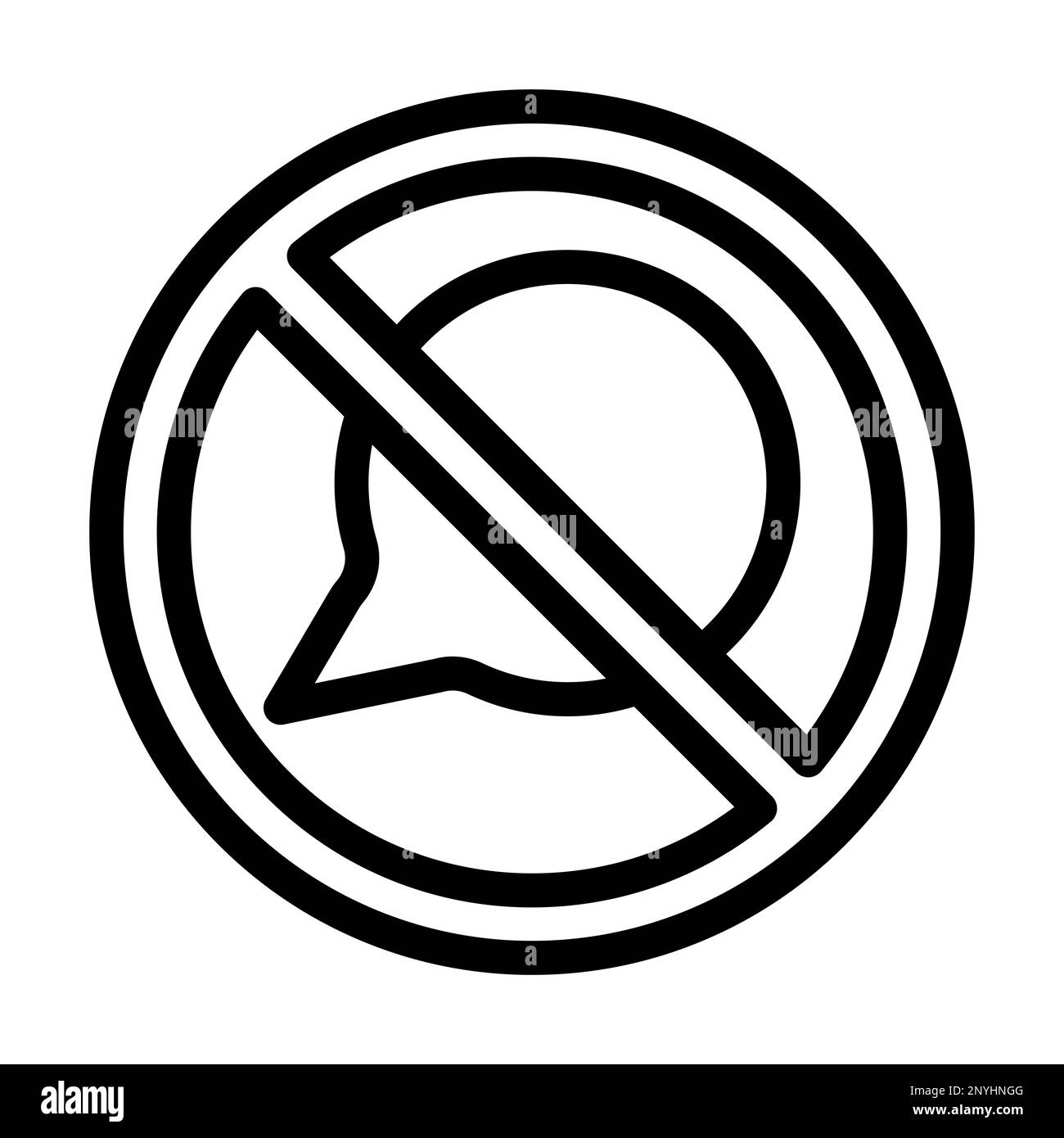 No Message Thick Line Icon Stock Photo - Alamy