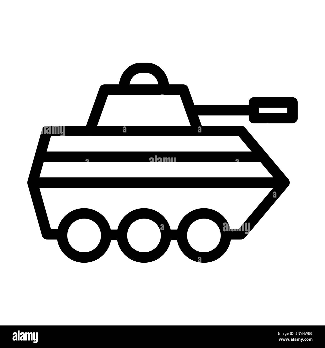Tank Thick Line Icon Stock Photo