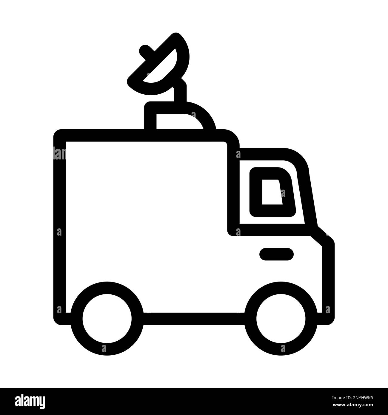 news-van-thick-line-icon-stock-photo-alamy