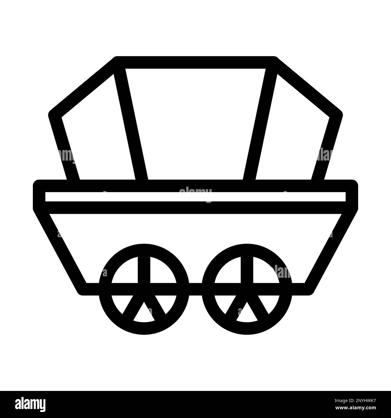 Wagon Thick Line Icon Stock Photo - Alamy