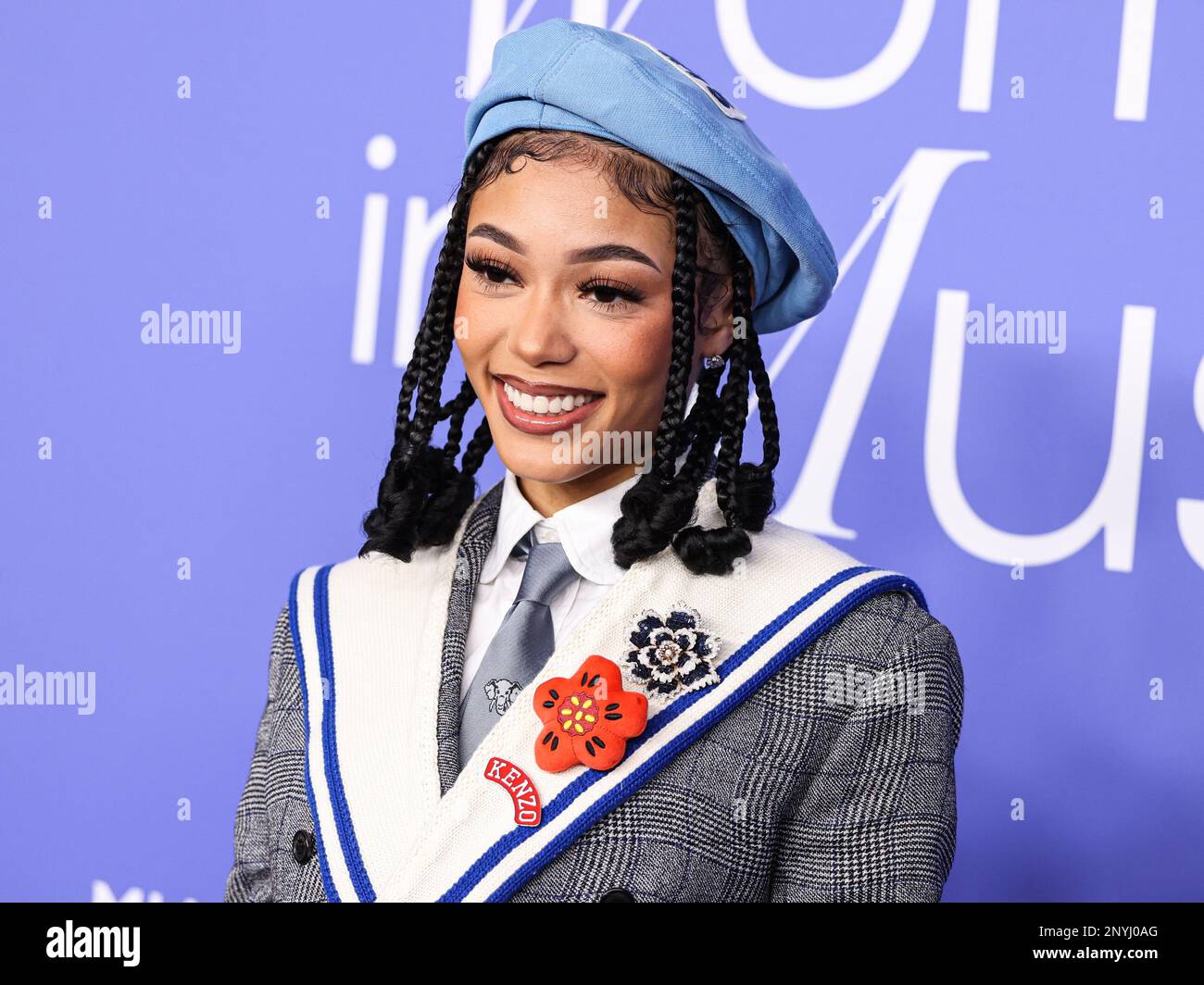 Inglewood, United States. 01st Mar, 2023. INGLEWOOD, LOS ANGELES,  CALIFORNIA, USA - MARCH 01: Coi Leray wearing a Kenzo look arrives at the  2023 Billboard Women In Music held at the YouTube