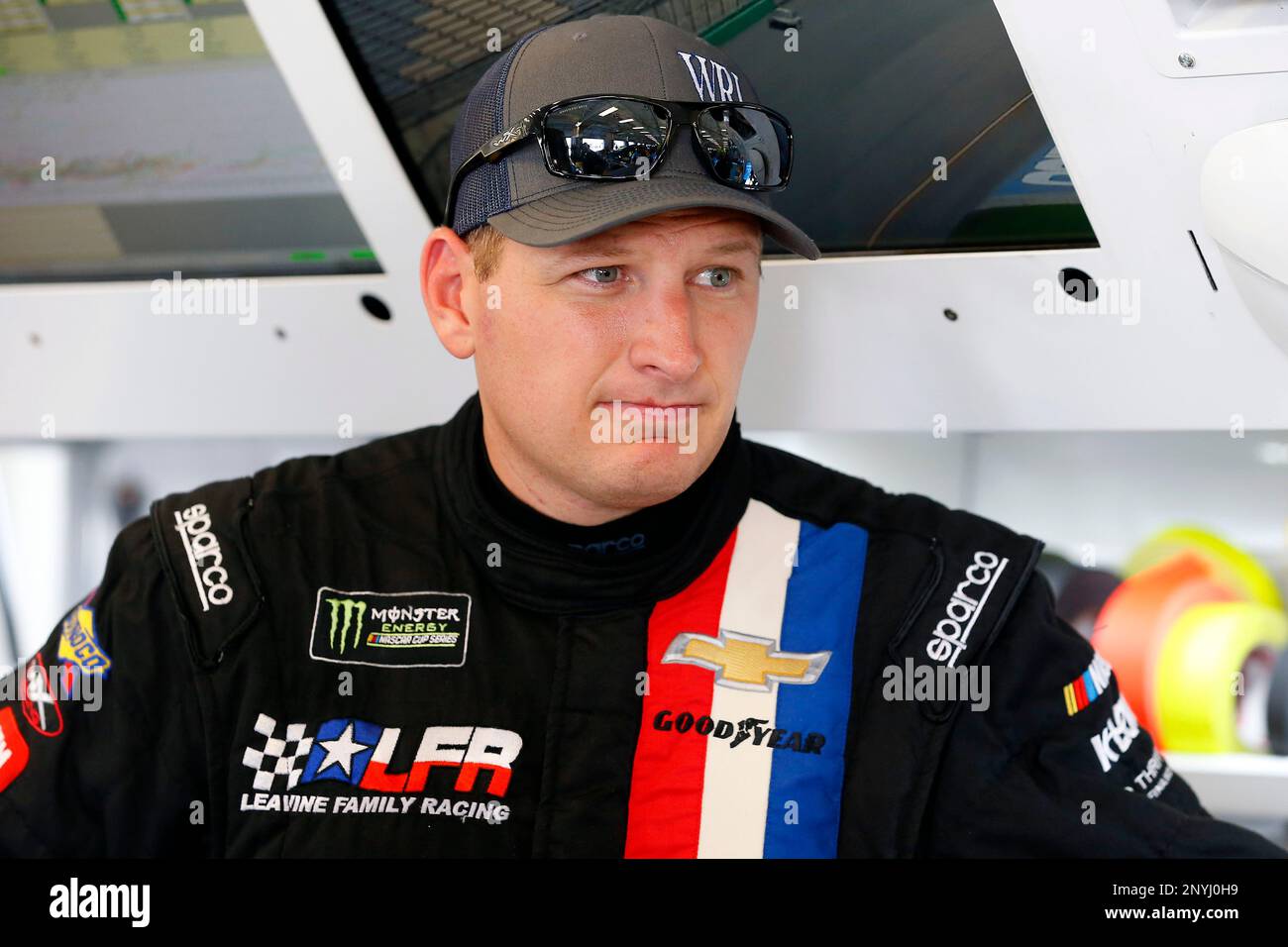 Michael McDowell, Leavine Family Racing, WRL General Contractors Chevrolet SS during practice for the NASCAR Quaker State 400 race at Kentucky Speedway, Friday, July 7, 2017, in Sparta, Ky. (Russell LaBounty/NKP via AP) MANDATORY CREDIT Stock Photo