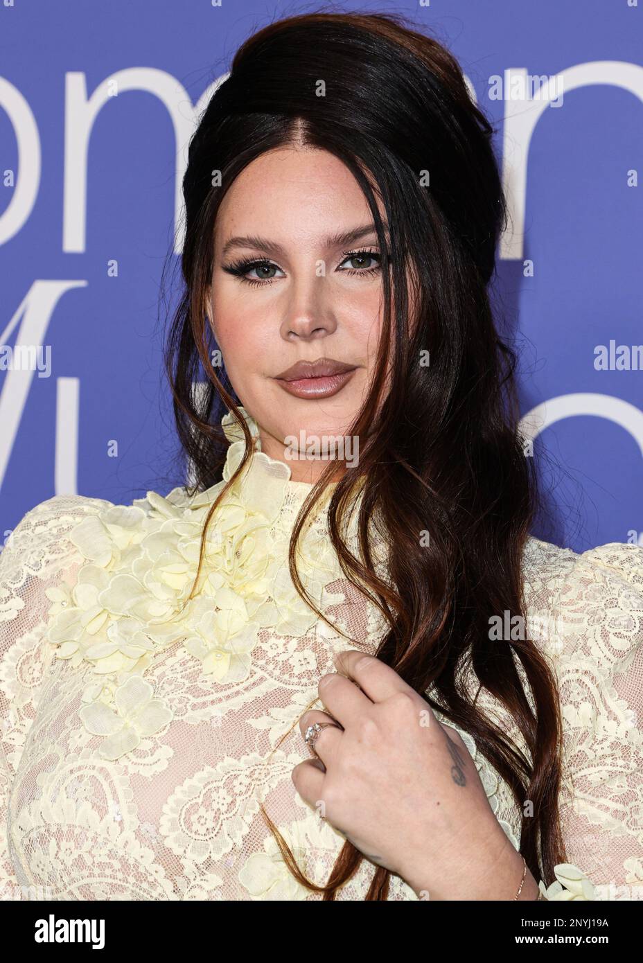 Inglewood, United States. 01st Mar, 2023. INGLEWOOD, LOS ANGELES, CALIFORNIA, USA - MARCH 01: Lana Del Rey wearing a Zimmermann dress arrives at the 2023 Billboard Women In Music held at the YouTube Theater on March 1, 2023 in Inglewood, Los Angeles, California, United States. (Photo by Xavier Collin/Image Press Agency) Credit: Image Press Agency/Alamy Live News Stock Photo