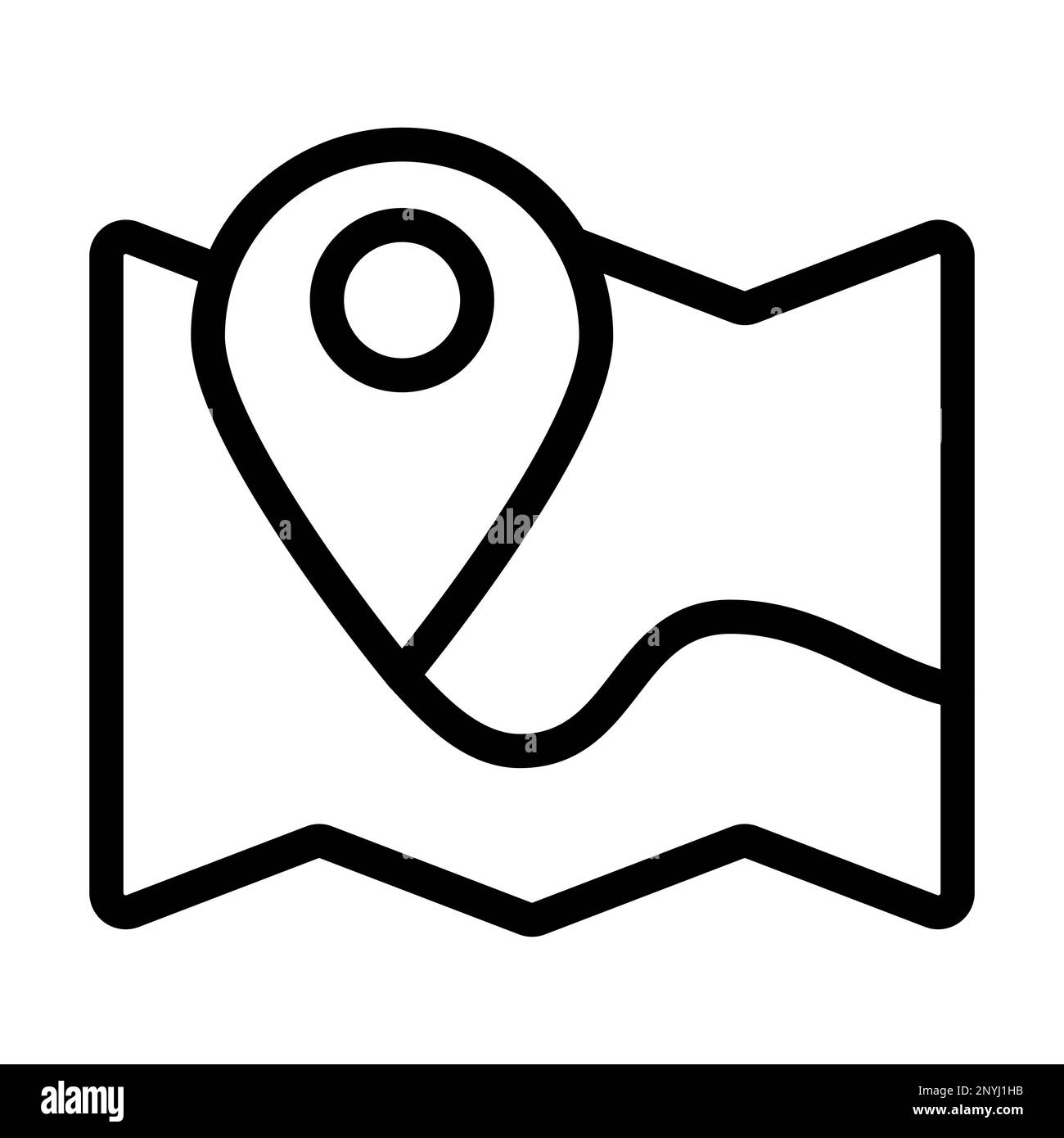 map-thick-line-icon-stock-photo-alamy