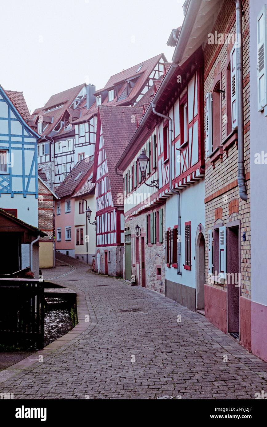 Weinheim Timbered Houses In Gerberviertel Stock Photo Alamy
