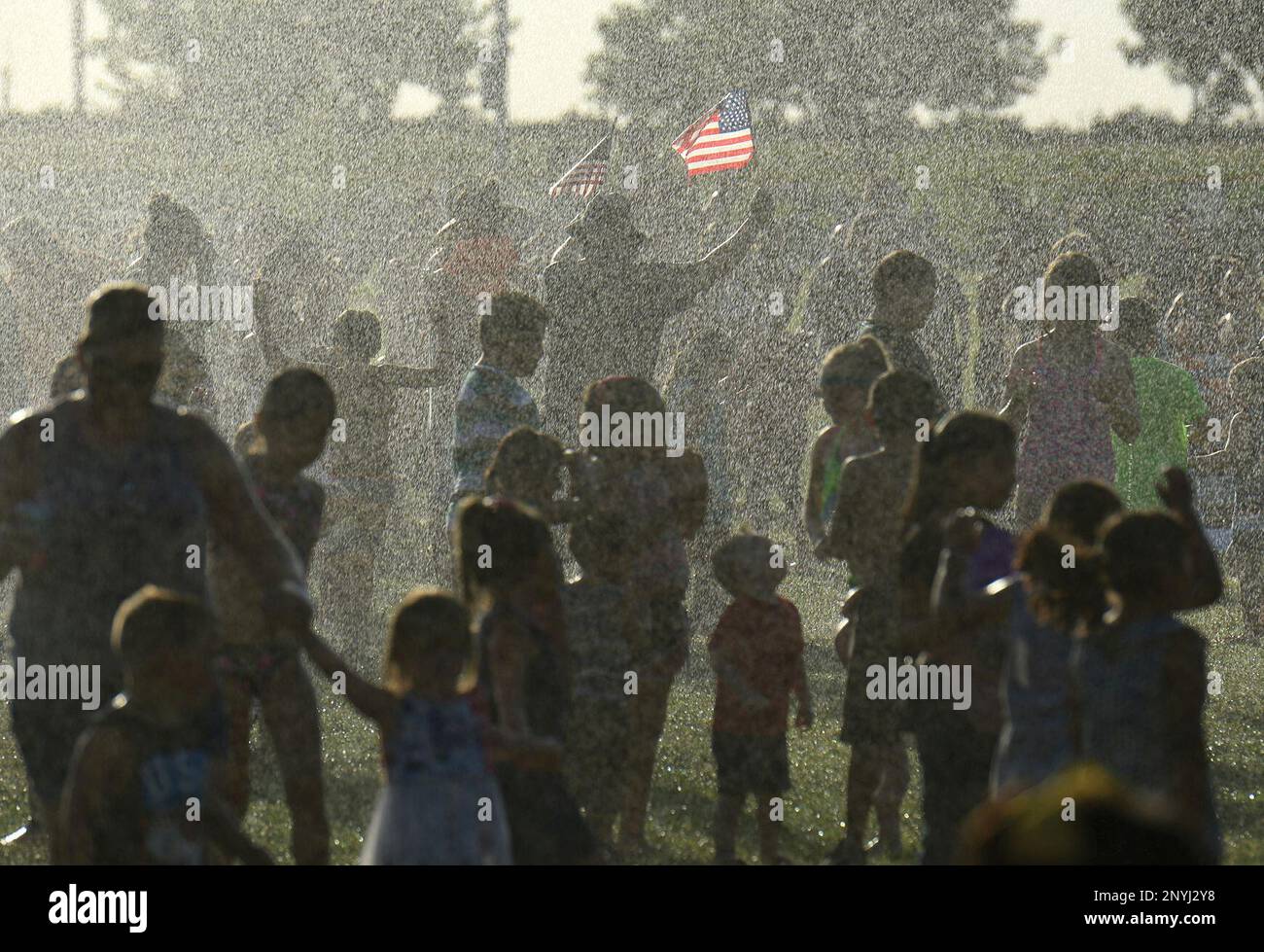 Spray zone is popular for all ages Saturday, July 1, 2017 during