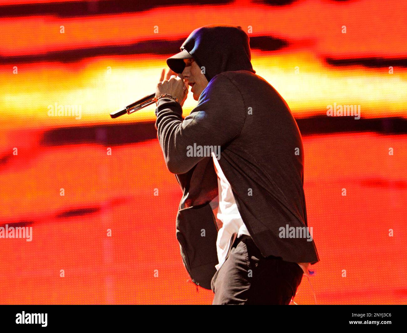 Eminem performs during day 1 of the 2011 Kanrocksas Music Festival 